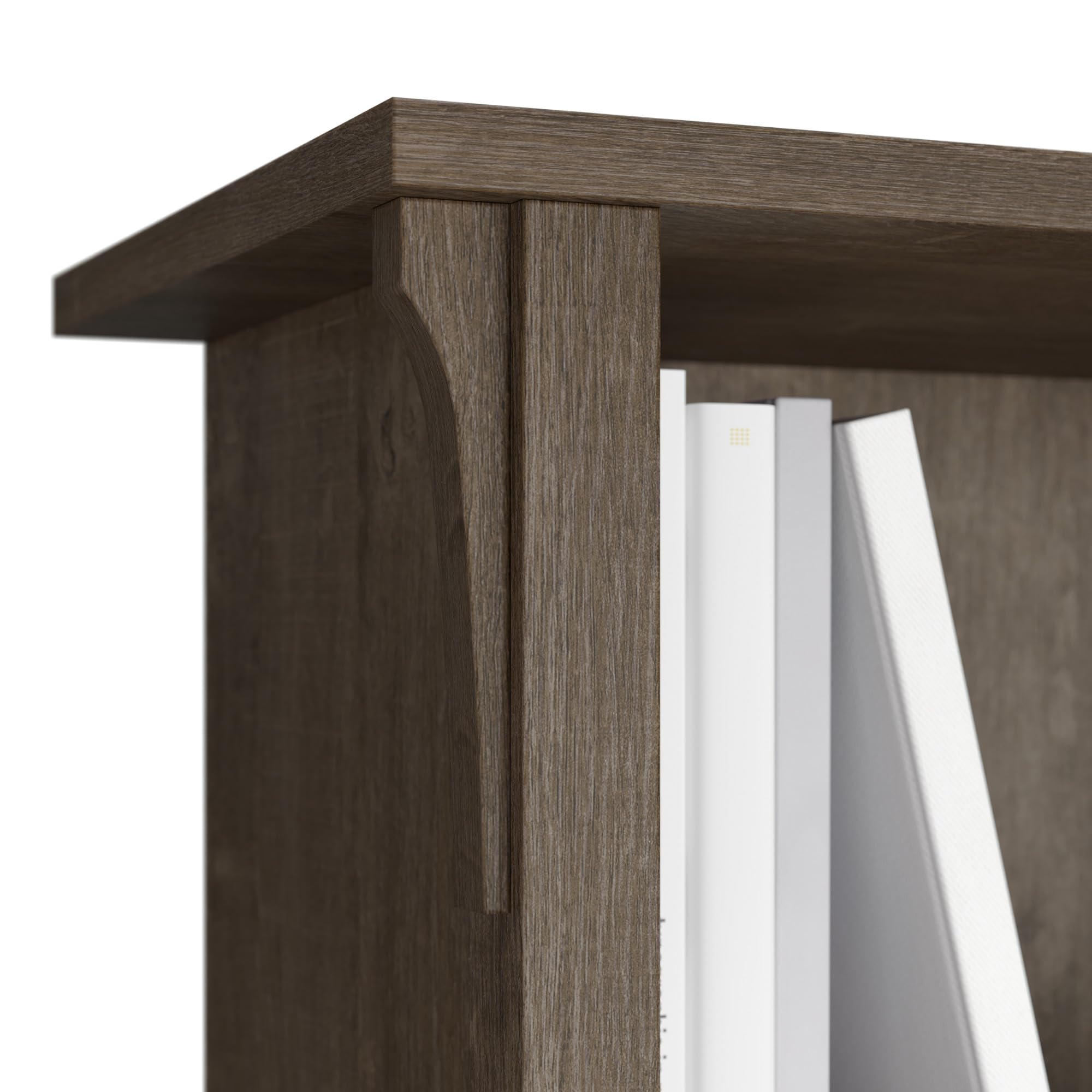 Bush Furniture Salinas 6-Cube Organizer in Ash Brown - Office & Home Storage Solution with Open Shelves for Books, Supplies & Decor - Perfect for Small Spaces, Dorm Rooms & Workstations