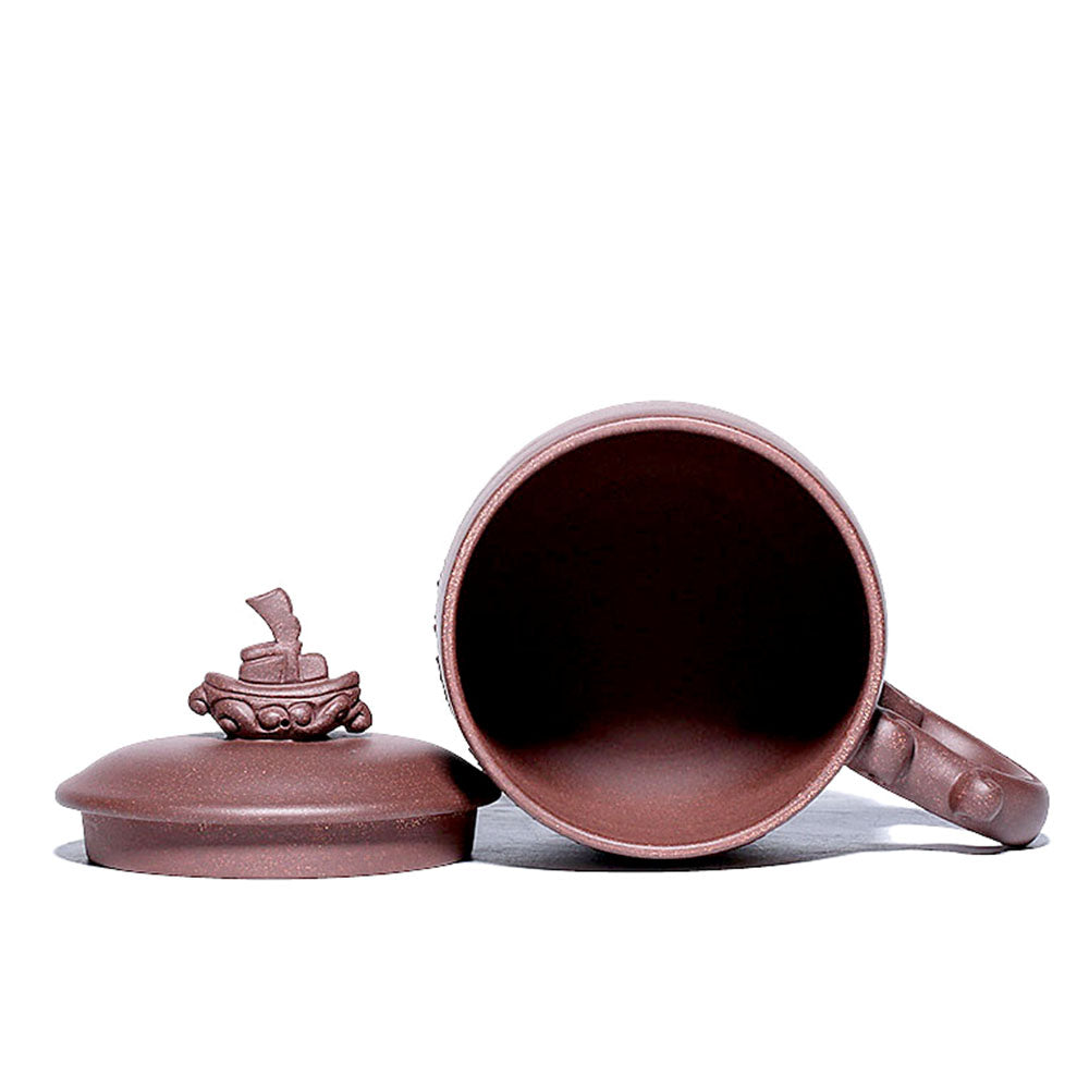 Premium Yixing Purple Clay Tea Cup - Handcrafted Chinese Gongfu Tea Set for Brewing Oolong & Pu-erh Tea | Perfect for Tea Ceremonies, Home Use & Gifts