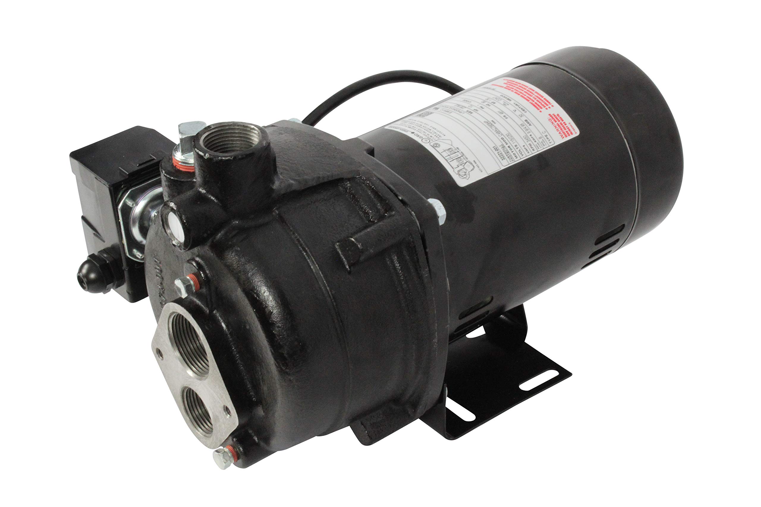 WAYNE CWS50-1/2 HP Cast Iron Convertible Jet Well Pump - 408 GPH Heavy Duty Water Pump for Home, Farm & Irrigation - Reliable Deep Well & Shallow Well Water Supply Solution