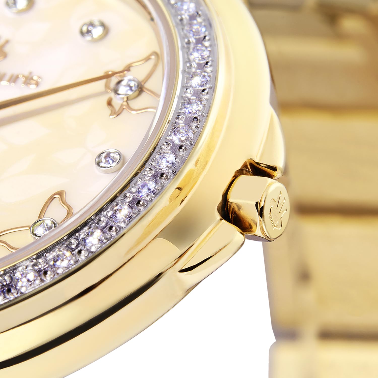 René Mouris Papillon Women's Luxury Watch - 36mm 316L Stainless Steel Case, Sapphire Coated Crystal, 50M Waterproof - Elegant Dress Watch for Business, Parties & Special Occasions