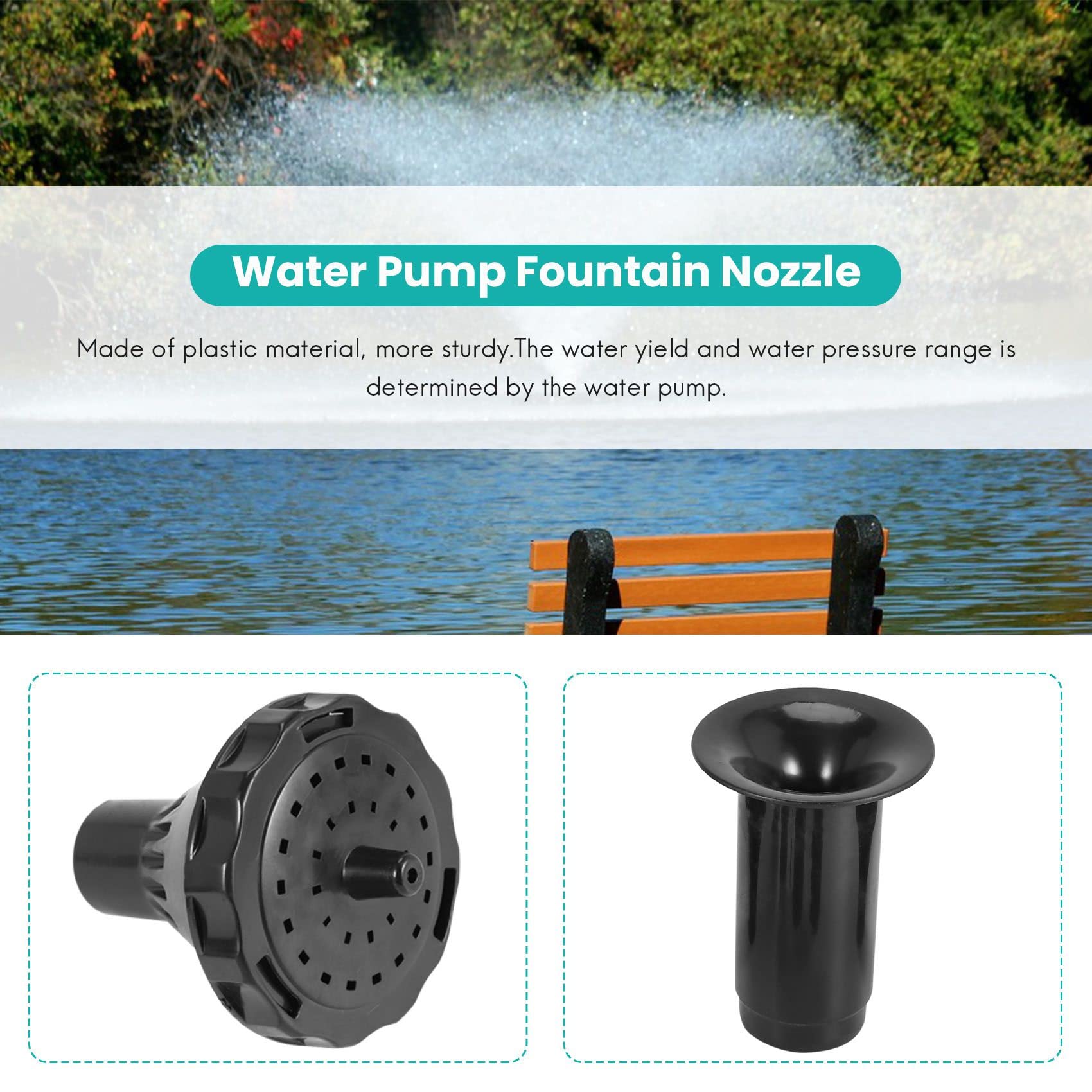 9Pcs Small Fountain Nozzle Kit for Pond, Pool & Garden - Submersible Pump Water Fountain Nozzles for Outdoor Decoration
