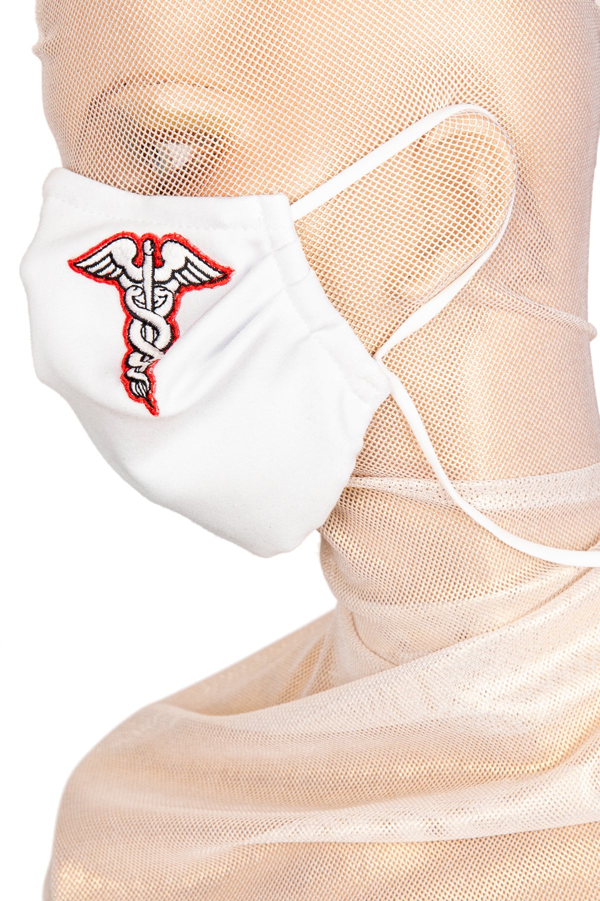 Angel of Mercy Caduceus Face Mask - Medical Symbol Design for Healthcare Workers & First Responders - Perfect for Hospitals, Clinics and Emergency Situations
