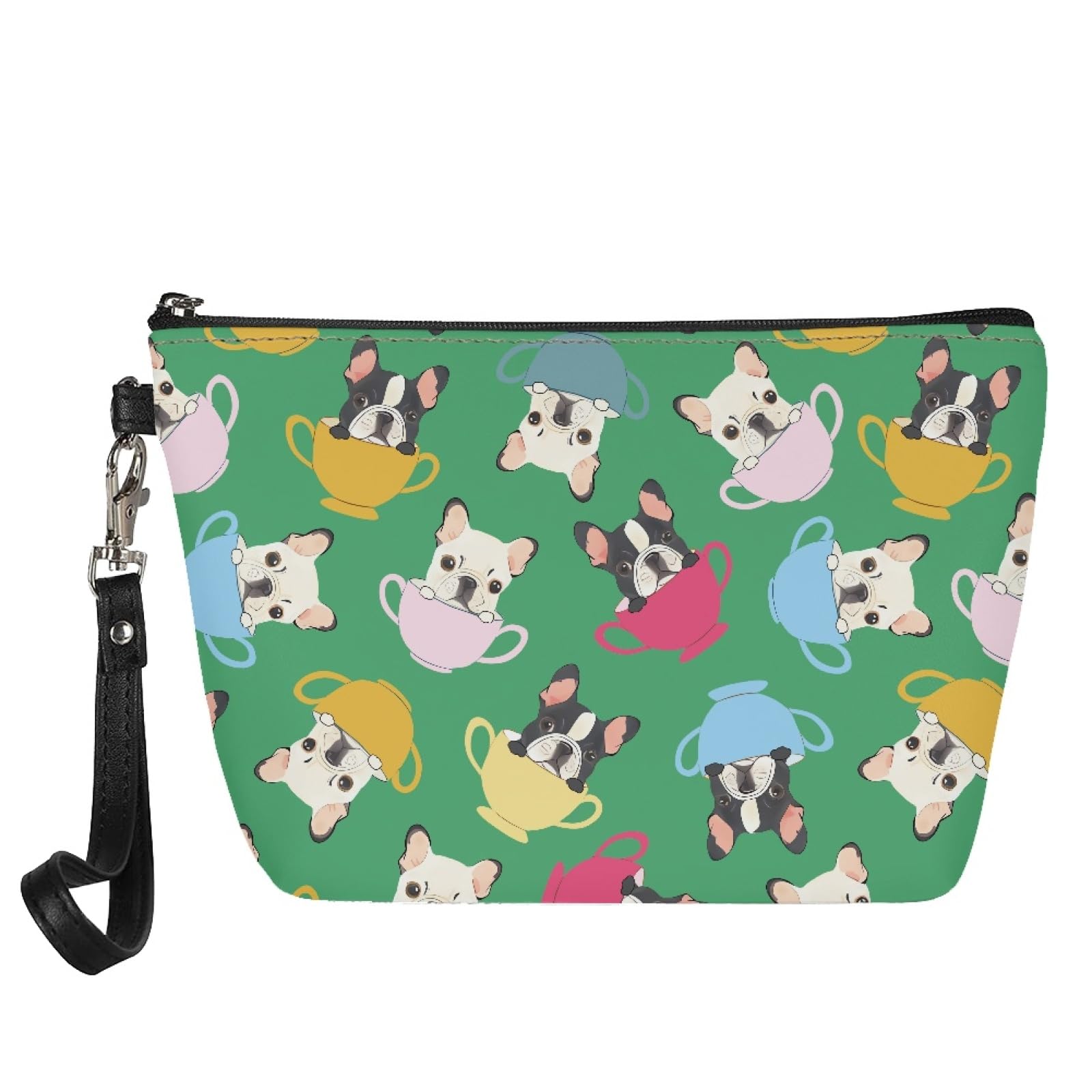 French Bulldog Printed Cosmetic Bag for Women - Travel & Makeup Organizer