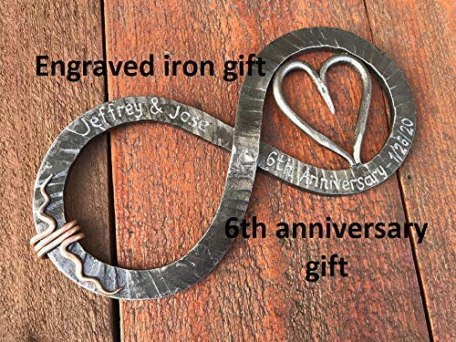 6th Anniversary Iron Gift - Elegant Iron Infinity Sign for Couples | Unique Iron Gift Idea for Wedding, Anniversary & Romantic Occasions