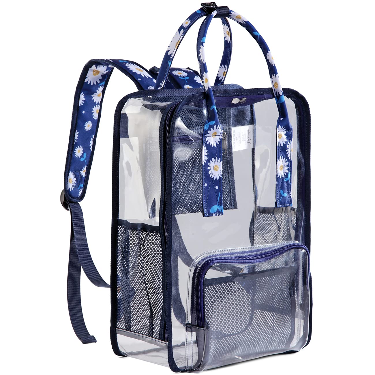 VASCHY Heavy Duty Clear Backpack - Transparent See Through School Bookbag for Students, Travel, Work & Security Checkpoints | Durable & Water Resistant