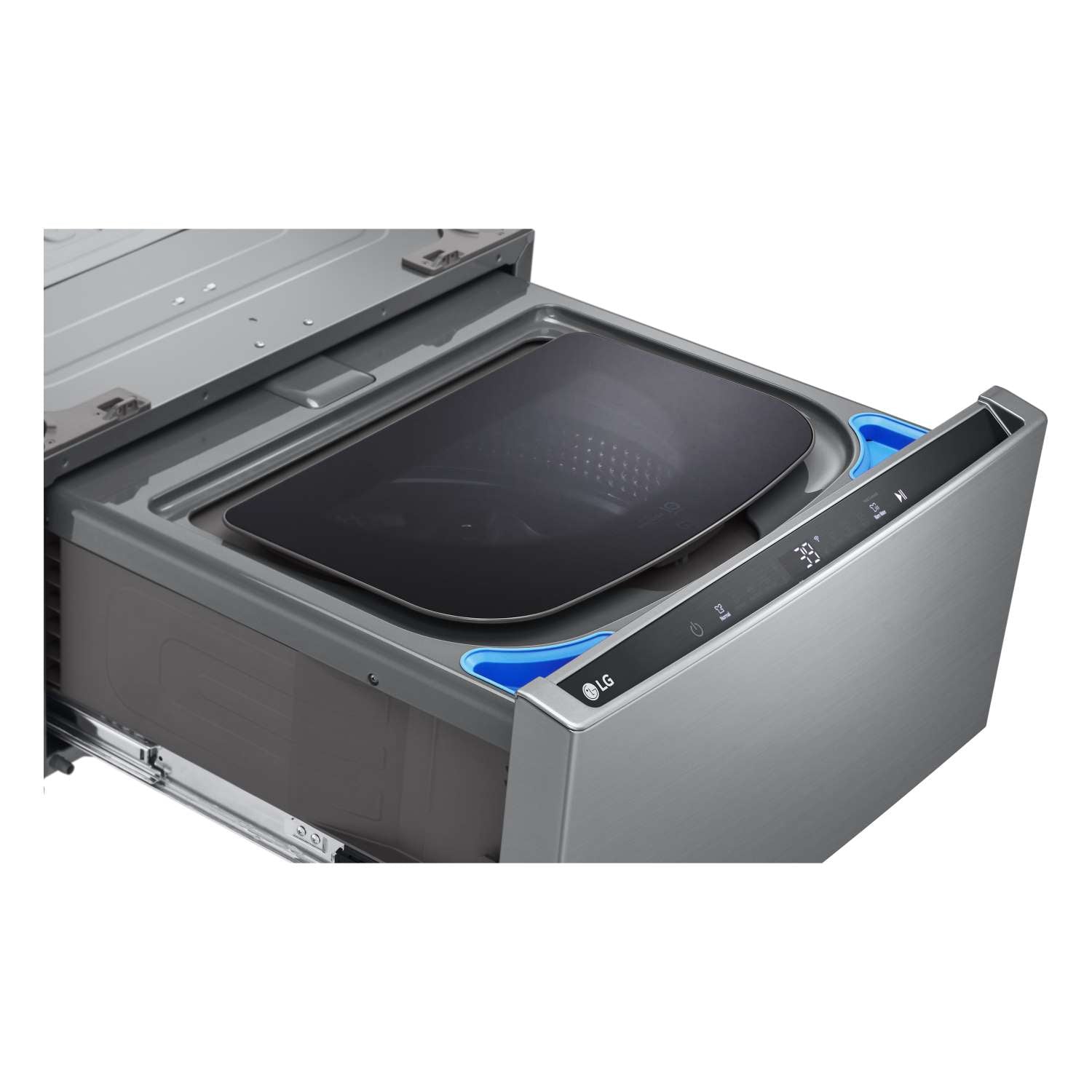 LG Graphite Steel 27'' LG SideKick™ Compact Pedestal Washer (1 Cu. Ft Capacity) WD300CV - Perfect for Small Laundry Loads, Apartments & RVs
