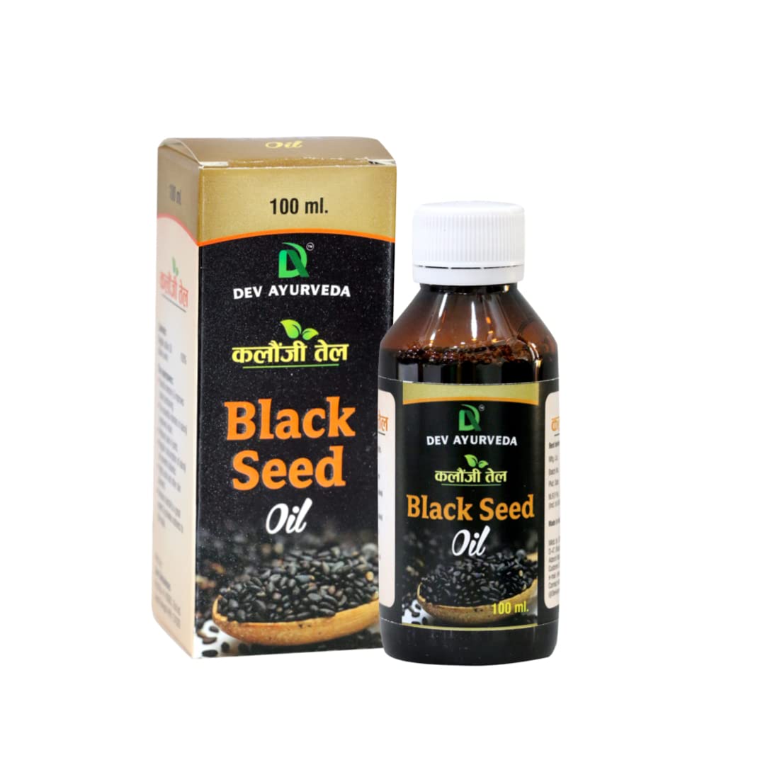 Dev Ayurveda 100% Pure Cold Pressed Black Seed Oil (Kalonji Oil) - 100ml Therapeutic Grade for Hair Growth, Skin Care & Immune Support - Natural Remedy for Cooking, Aromatherapy & Massage