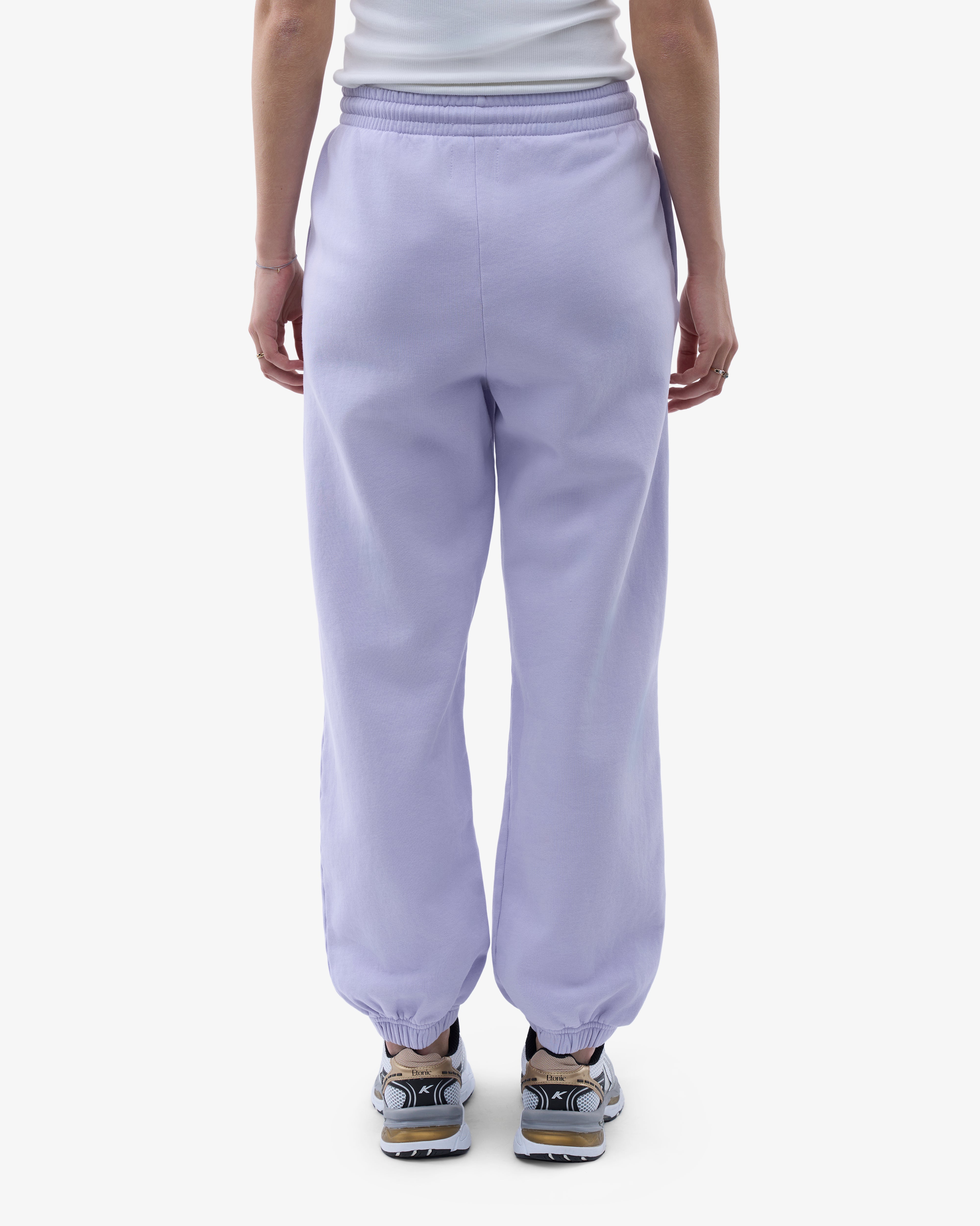 Organic Relaxed Sweatpants for Women - Soft Lavender Cotton Lounge Pants - Perfect for Yoga, Home Comfort & Casual Wear