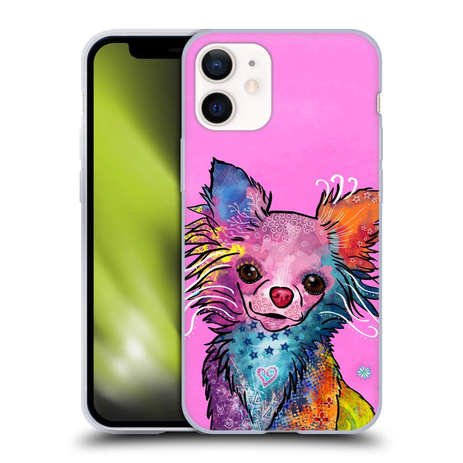 Officially Licensed Duirwaigh Chihuahua Dog Soft Gel Case for Apple iPhone 12 Mini - Cute Animal Phone Cover for Pet Lovers, Perfect for Daily Use, Travel & Gifts