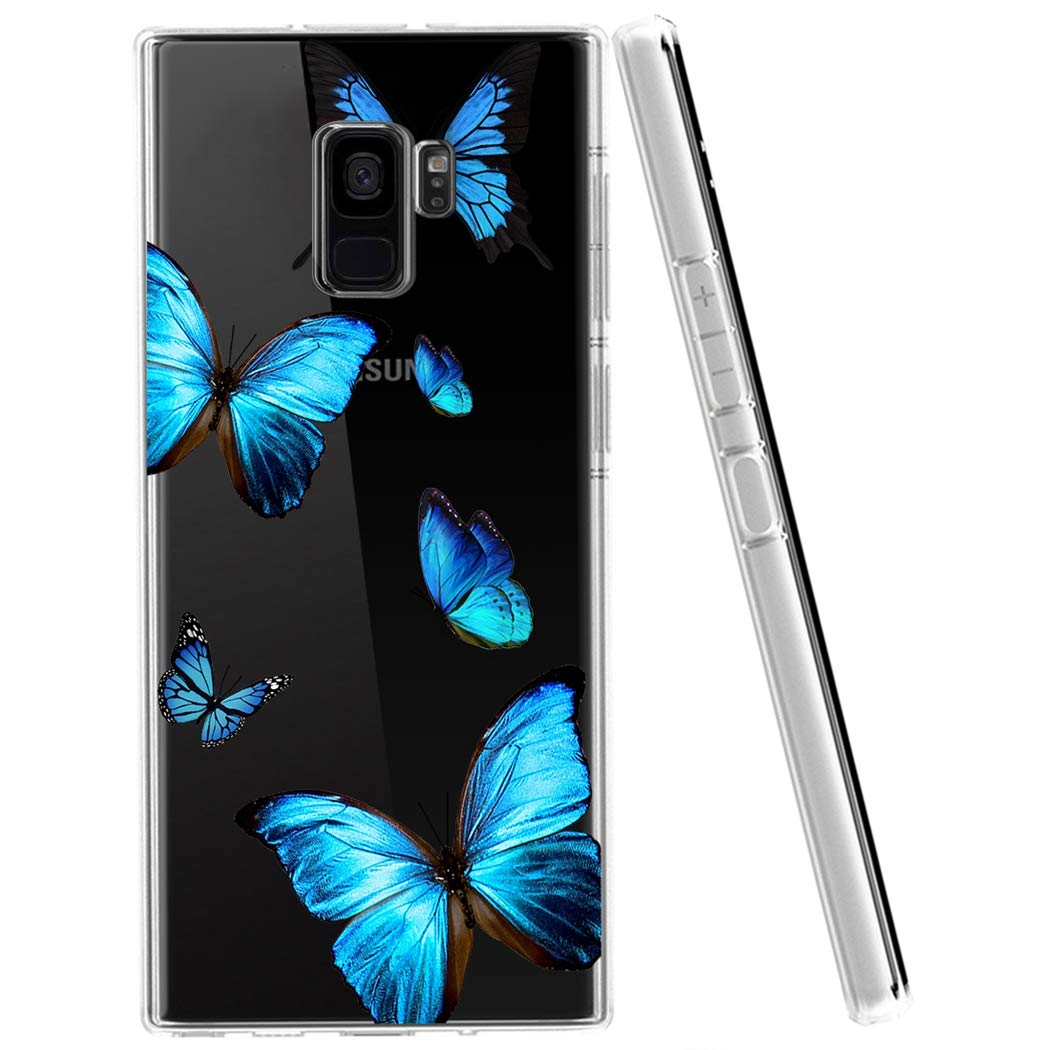 Samsung Galaxy S9 Case - Clear Soft TPU Shockproof Protective Phone Cover for Women & Girls | Butterfly Design | Perfect for Everyday Use, Work & Travel