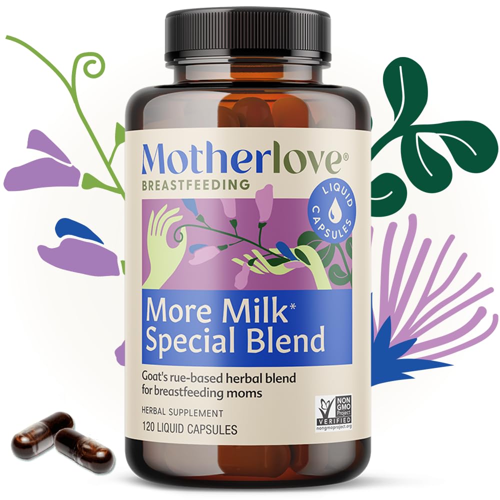 Motherlove More Milk Special Blend (120 Capsules) – Organic Herbal Lactation Supplement with Goat’s Rue to Increase Breast Milk Supply & Support Breast Tissue – Non-GMO, Vegan, Soy-Free – Ideal for Nursing Mothers & Postpartum Breastfeeding Support