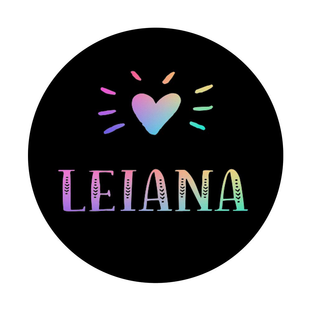 Leiana Personalized Rainbow Watercolor Love Heart Gift - Custom Name Engraved - Perfect for Birthdays, Anniversaries & Valentine's Day Gifts