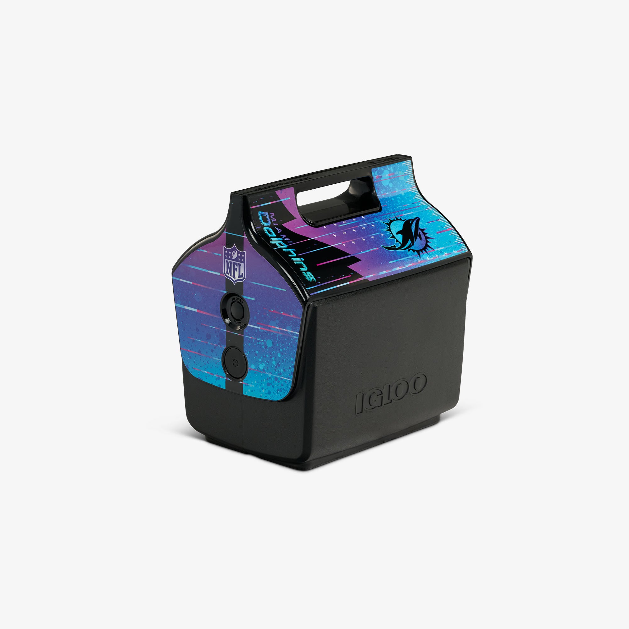 NFL Miami Dolphins 7 Quart Neon Cooler - Portable Insulated Picnic Lunch Box for Beach, Tailgating & Outdoor Activities
