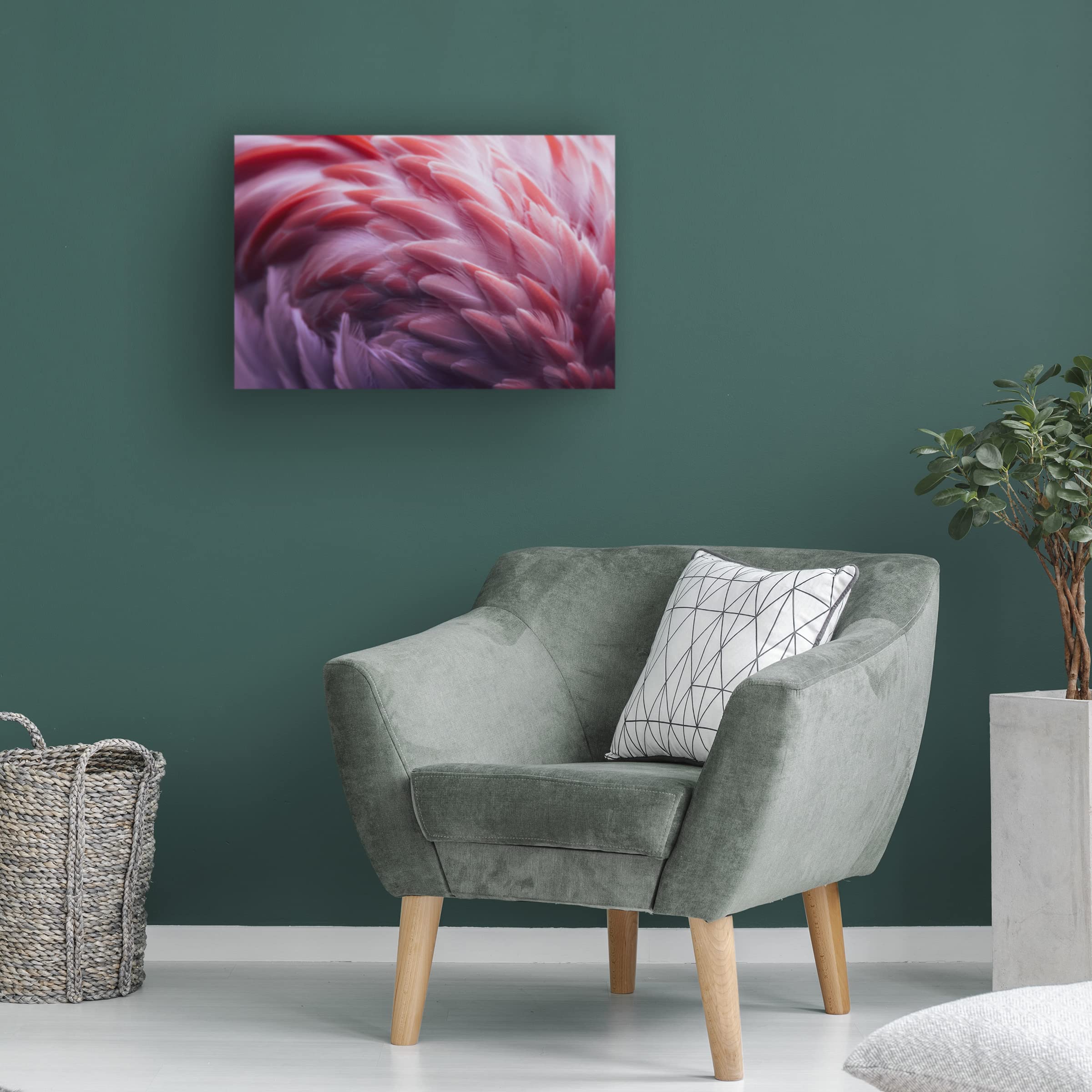 Trademark Fine Art 'Flamingo' Canvas Wall Art by Angyalosi Beata - Tropical Home Decor for Living Room, Bedroom & Office