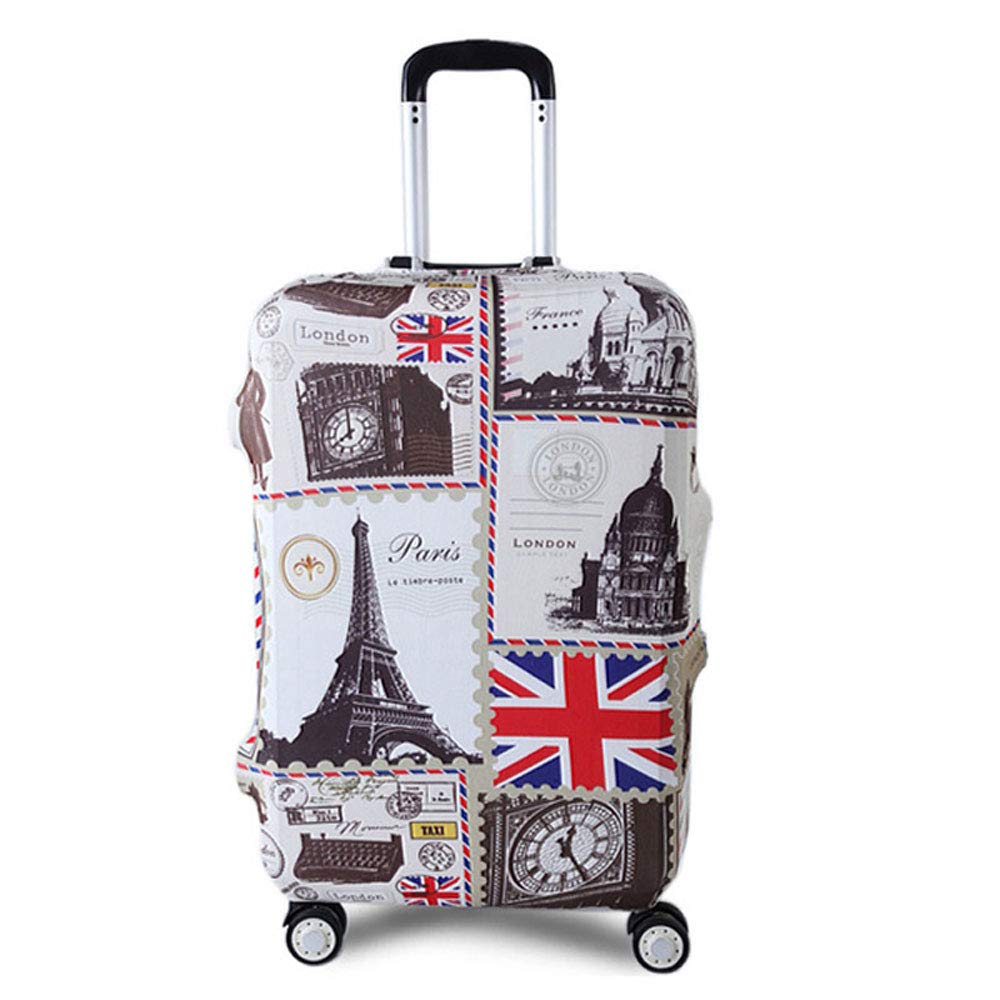 Elastic Luggage Cover for Suitcases 19''-32'' - Waterproof Travel Suitcase Protector with Zipper (Tower, Medium Size) - Perfect for Airplane Travel, Storage & Baggage Protection
