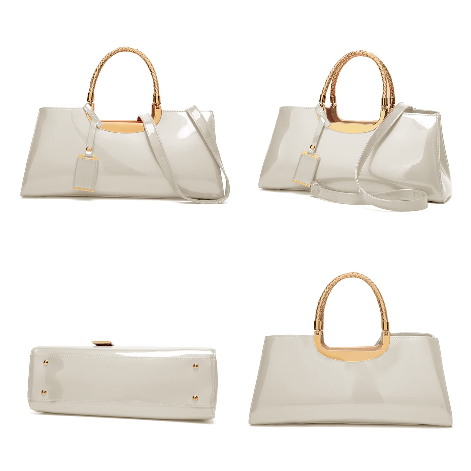 Jessie Women's Patent Leather Shoulder Bag - Party & Evening Crossbody Purse for Outings