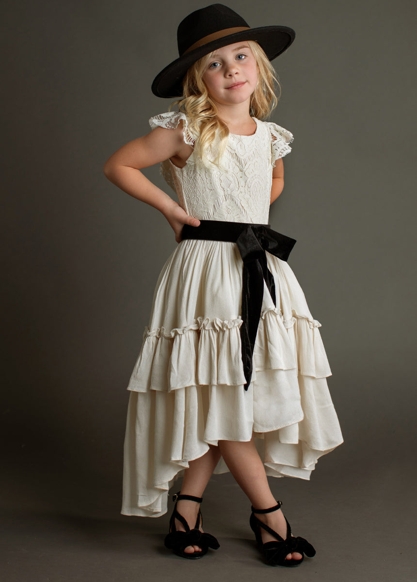 Elegant Cream Lace Petticoat Dress for Women - Perfect for Weddings, Parties & Vintage Fashion Outfits