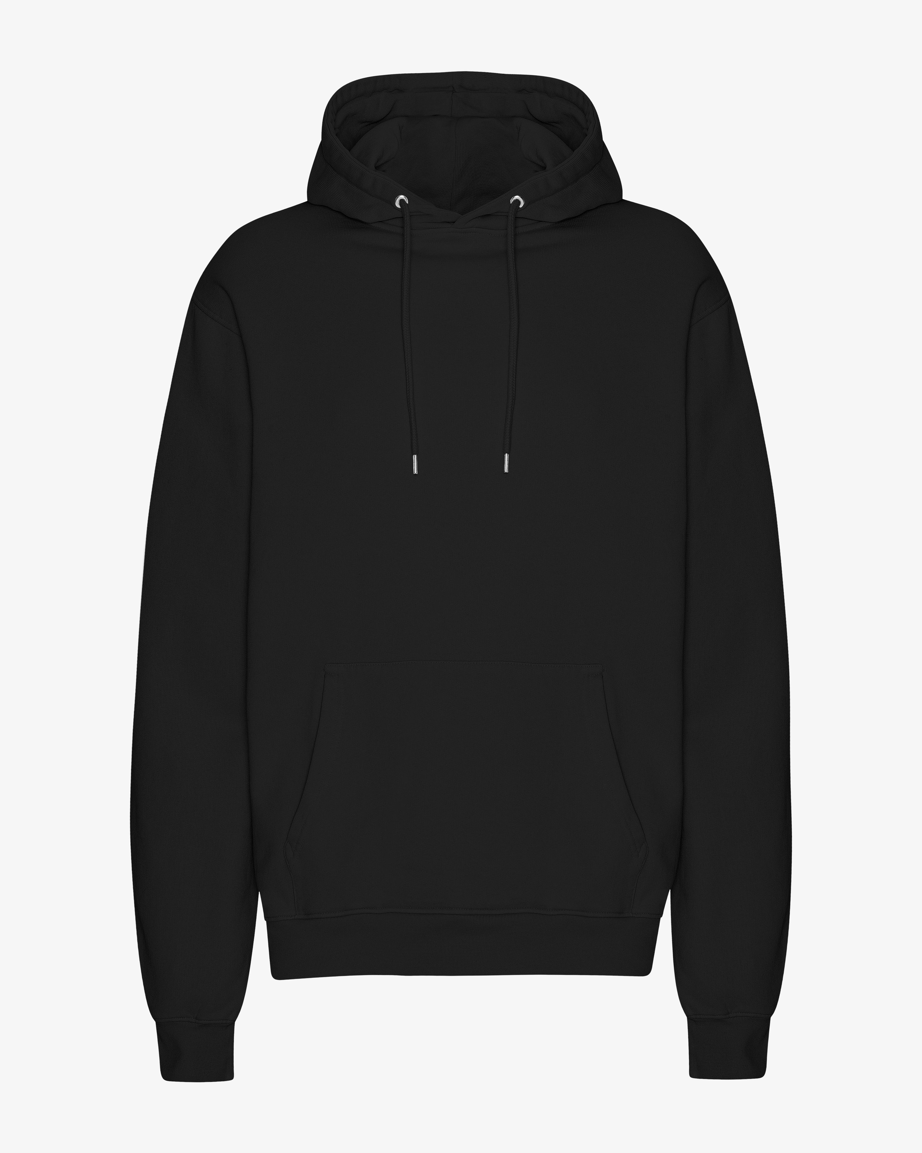 Classic Organic Cotton Hoodie - Deep Black for Men & Women | Cozy Casual Wear for Everyday Comfort & Street Style