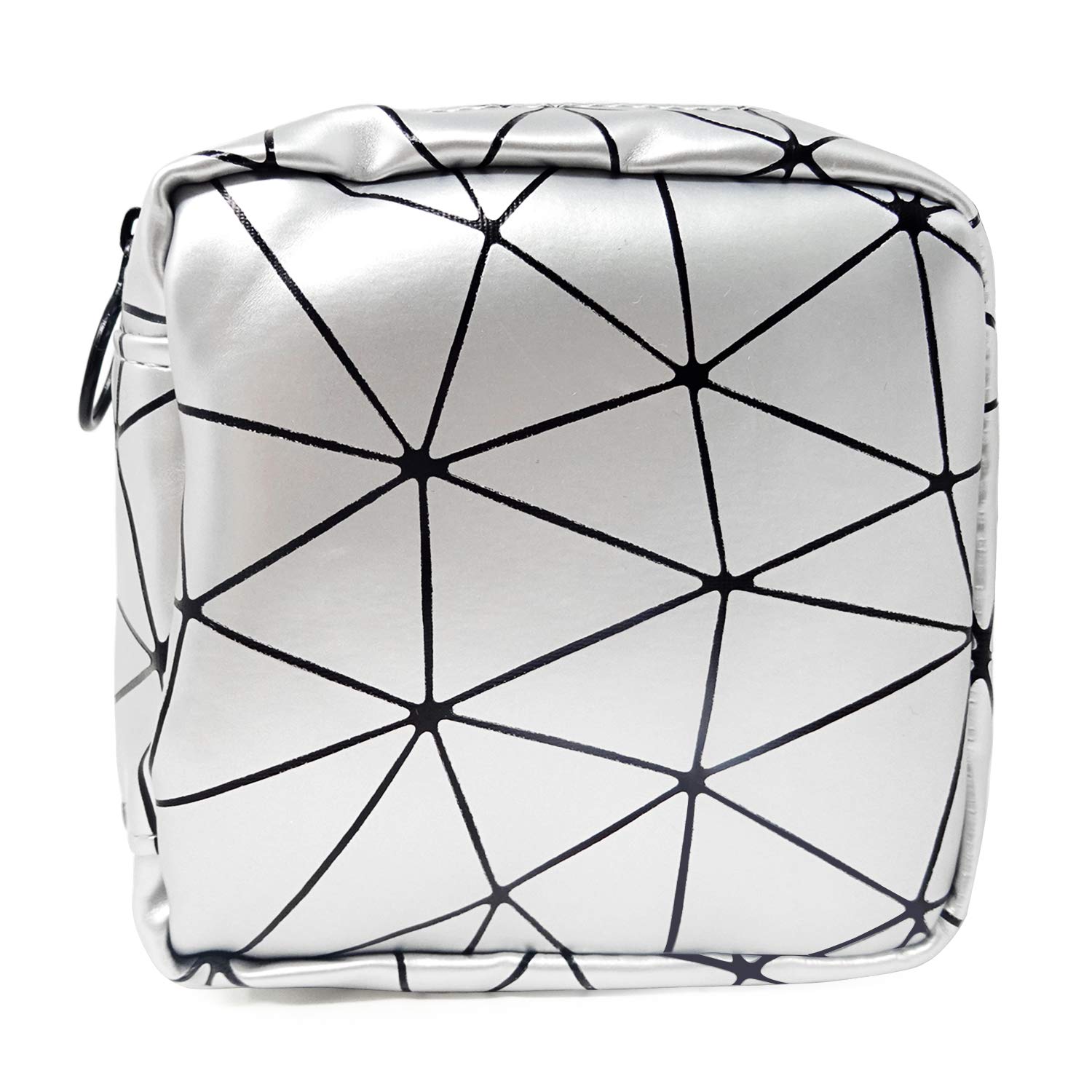 Honbay Large Capacity Sanitary Napkin Bag - Waterproof Tampon Pouch, Nursing Pad Holder & Travel Makeup Organizer (Silver) | Perfect for Women's Hygiene Storage, On-the-Go Essentials & Daily Purse Organization