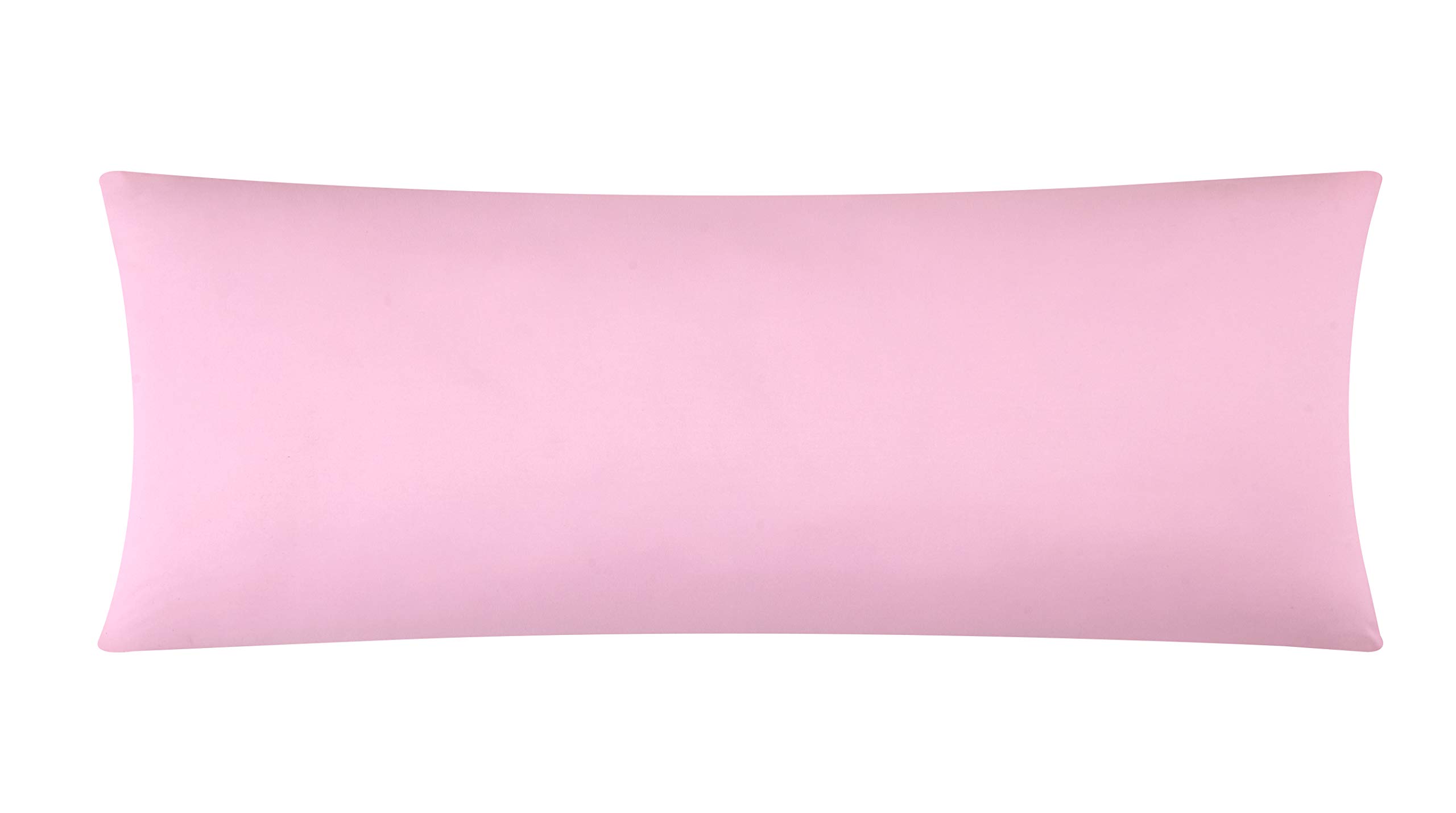 Ultra Soft Microfiber Body Pillow Cover 21x54 Inches with Hidden Zipper - Pink Pillowcase for Pregnancy, Side Sleepers & Comfort - Hypoallergenic Bedding for Couch, Bed & Travel