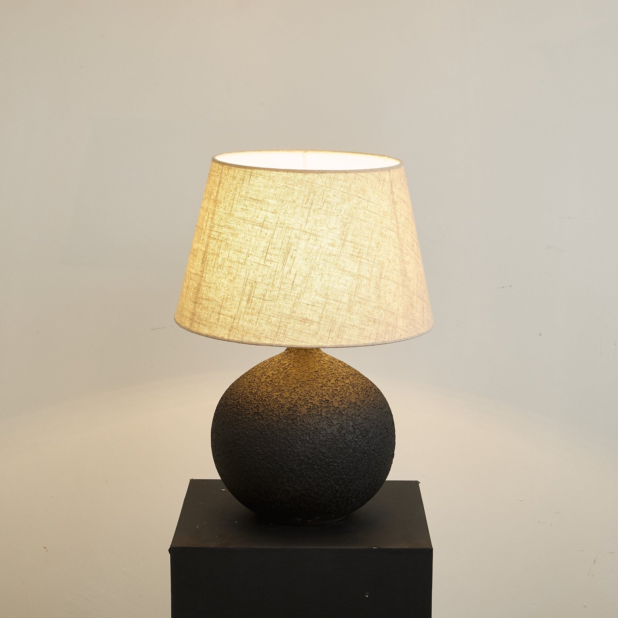 Terra Noir Textured Table Lamp - Modern Decorative Lighting for Living Room, Bedroom & Office - Perfect for Home Decor & Ambience