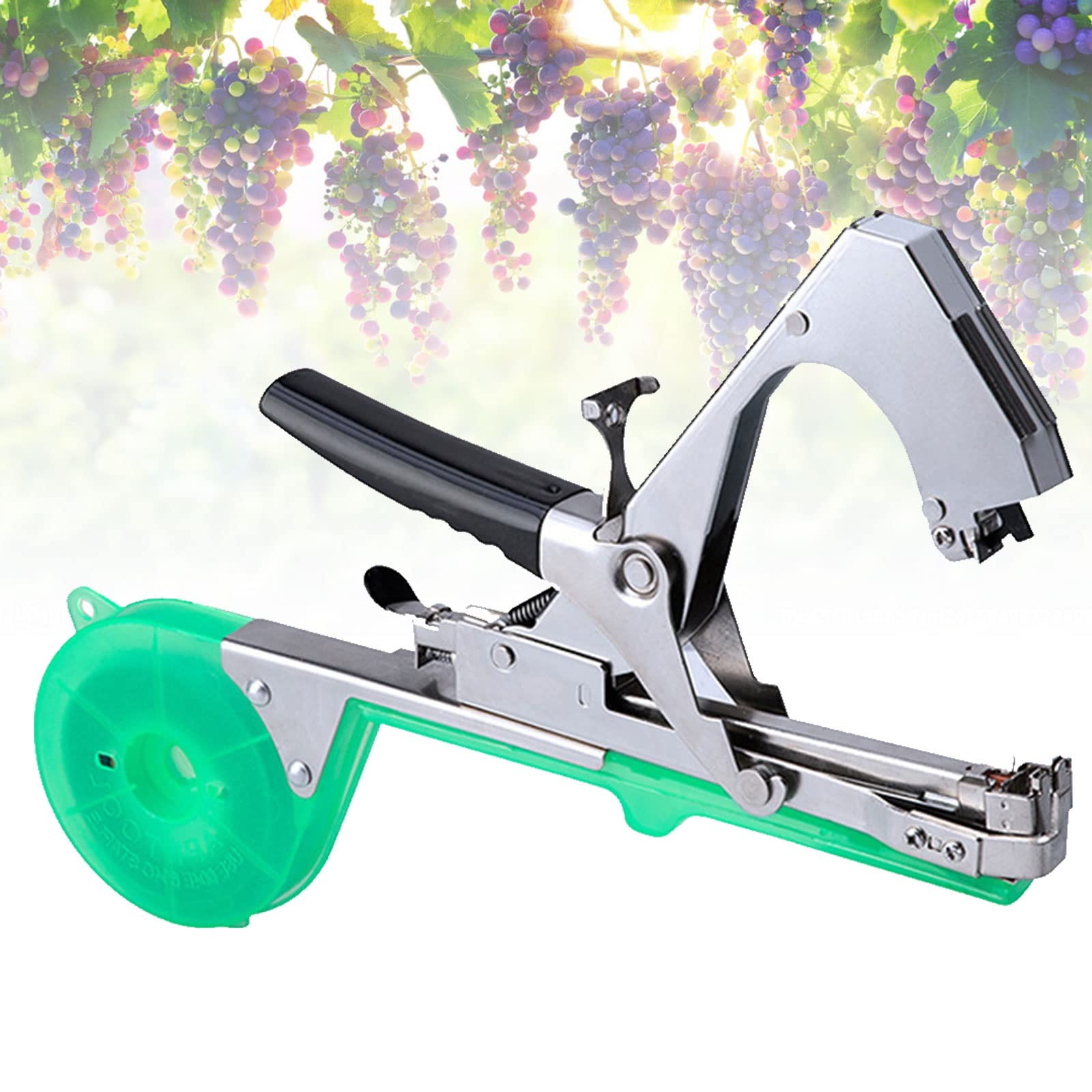 Garden Plant Tying Machine Tool - 1 Pack Vineyard Tapener for Grapes, Raspberries, Tomatoes & Vining Vegetables | Durable Plant Support for Vineyards, Greenhouses & Home Gardens