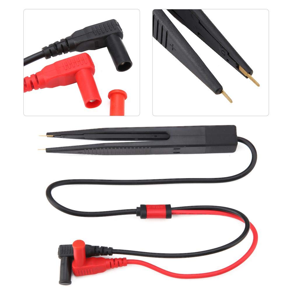 Digital Multimeter Test Leads with Alligator Clips - SMD Component Tester for Capacitors, Resistors, Diodes - Perfect for Electronics Repair, DIY Projects & Circuit Testing