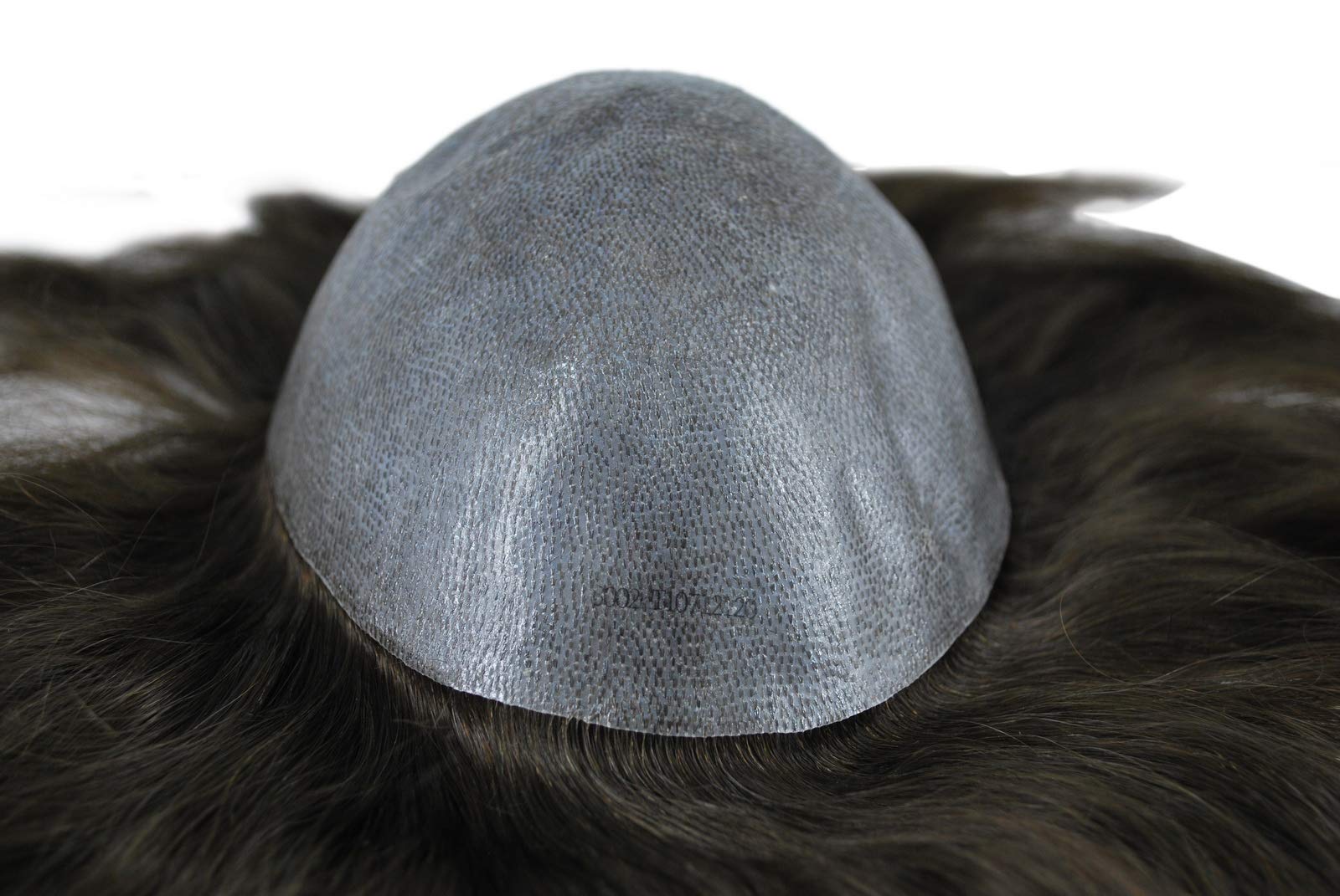 Men's Thin Skin Toupee - 100% Human Hair Dark Brown #2 - All PU Base Hair Unit System (9x7 Inches) - Perfect for Daily Wear & Special Occasions