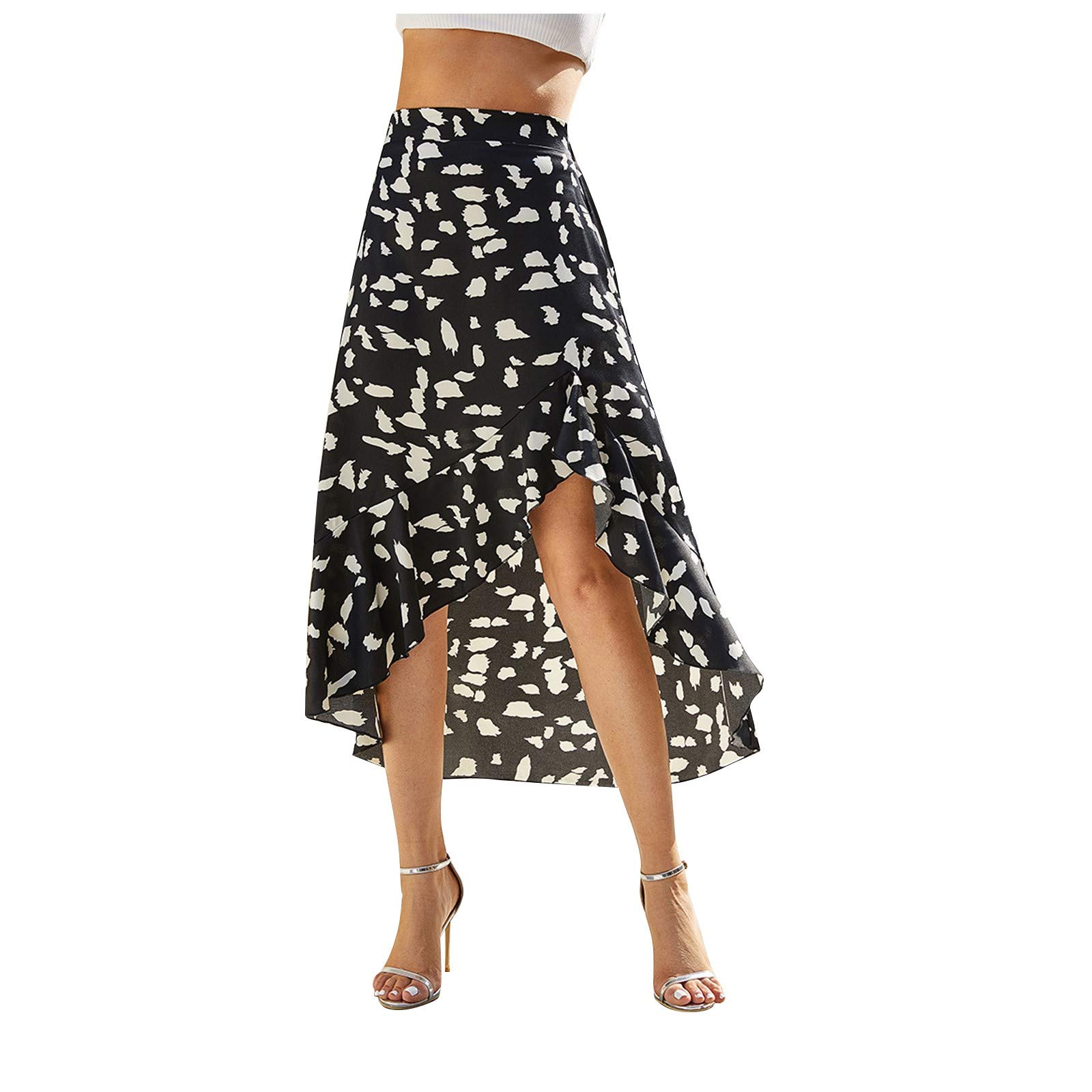 Stylish Women's Printed Irregular Tassel Wrap Beach Dress - Sexy Vacation Maxi Skirt for Summer Holidays, Pool Parties & Tropical Getaways