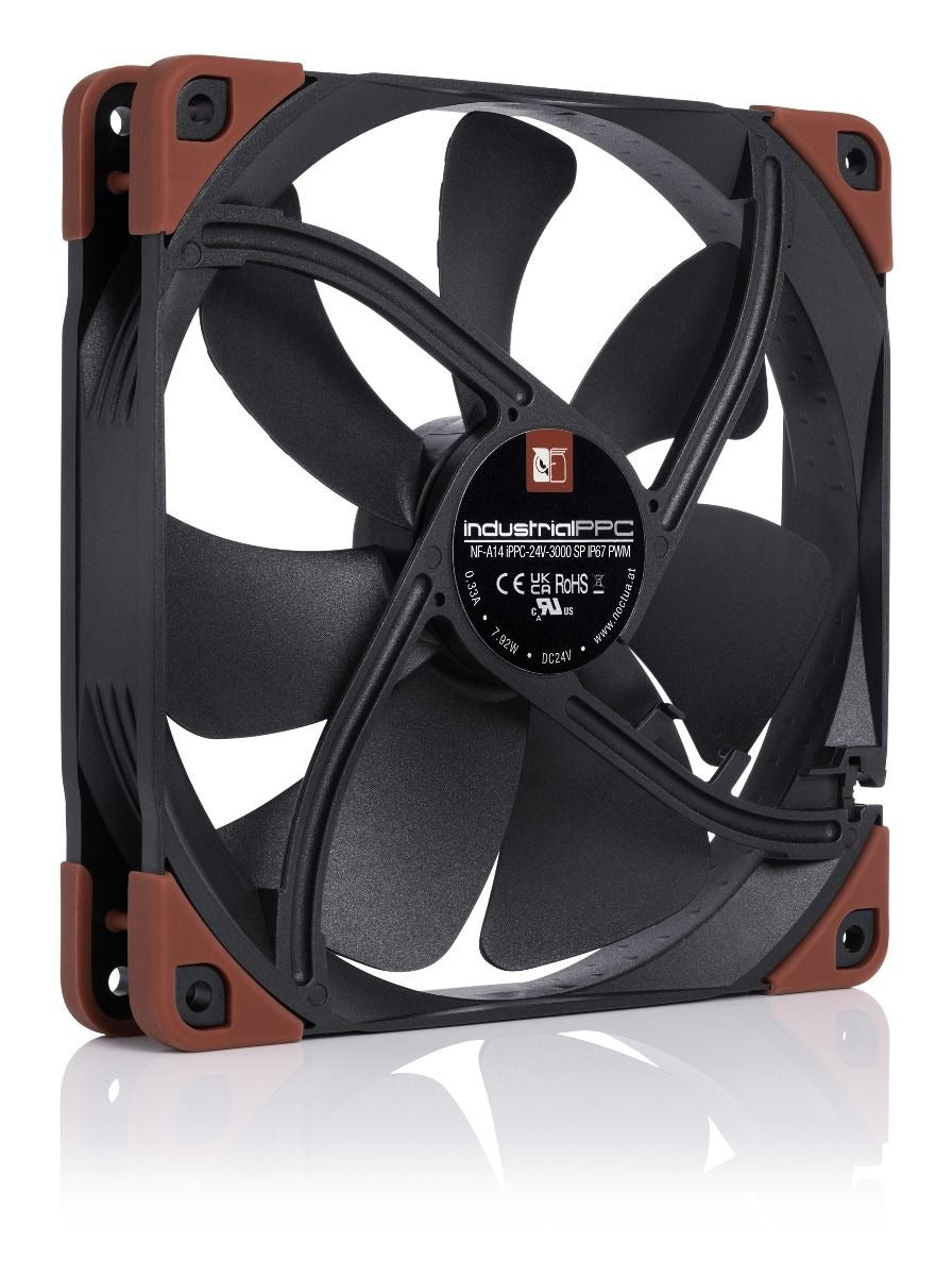 Noctua NF-A14 iPPC 3000 PWM IP67 140mm High-Performance Fan - 24V, 3000RPM, Waterproof - Perfect for PC Cooling, Industrial Applications, and Server Rooms
