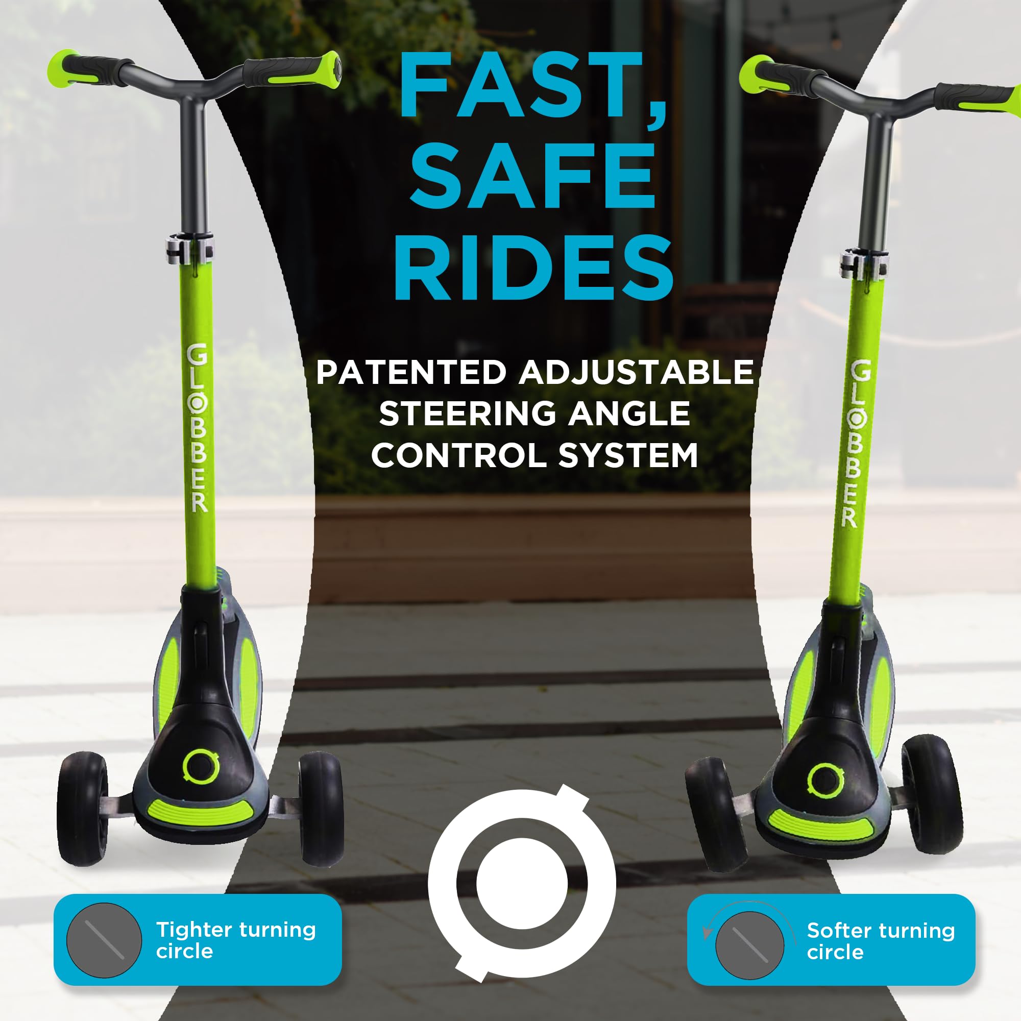 Globber Ultimum 3-Wheel Foldable Kick Scooter for Adults & Kids 5+ | Safe Non-Slip Deck & Premium Brakes | Perfect for Commuting, School & Outdoor Fun