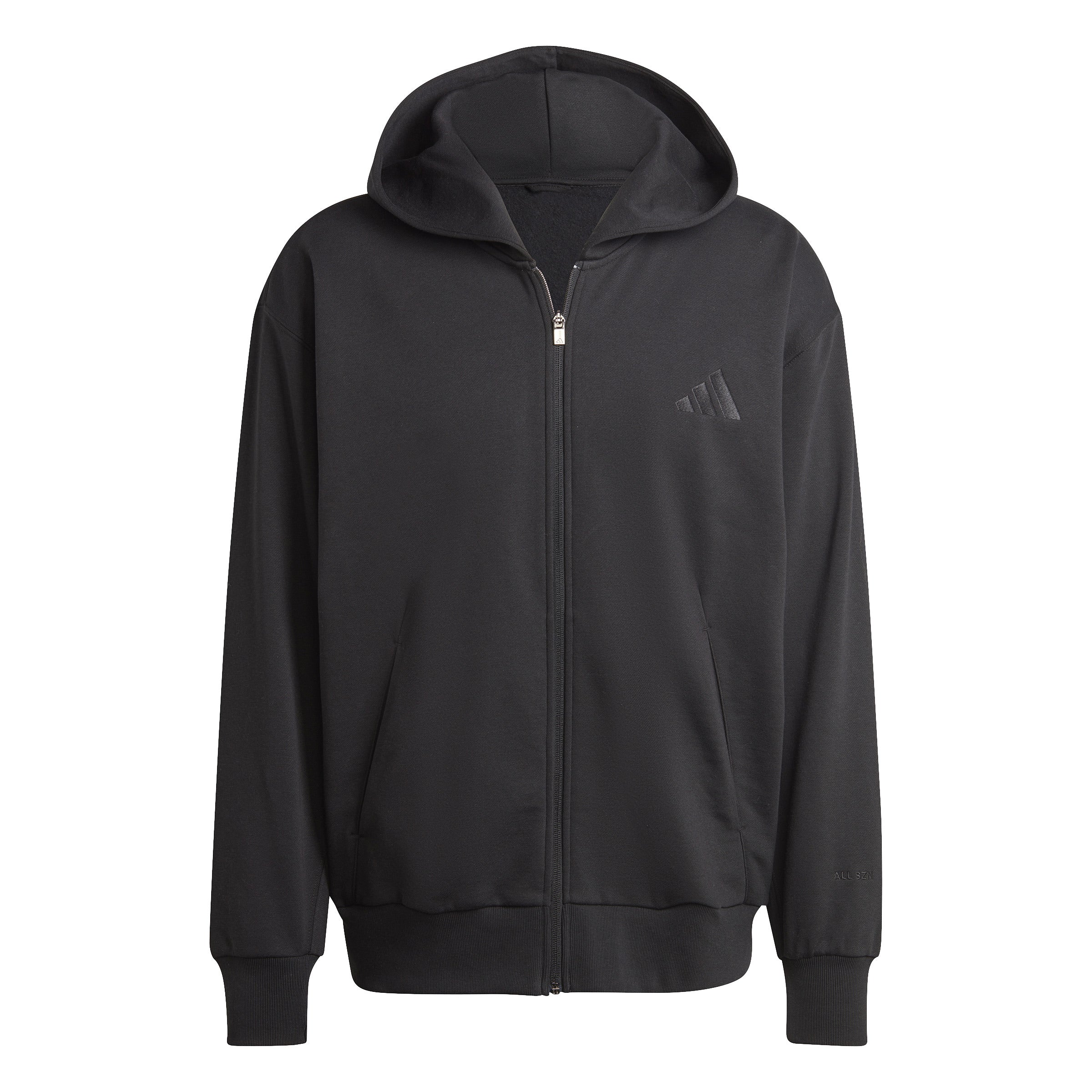Adidas ALL SZN Fleece Full Zip Hoodie for Men - Lightweight, Comfortable & Stylish Pullover Jacket for Running, Gym, Casual Wear & Outdoor Activities