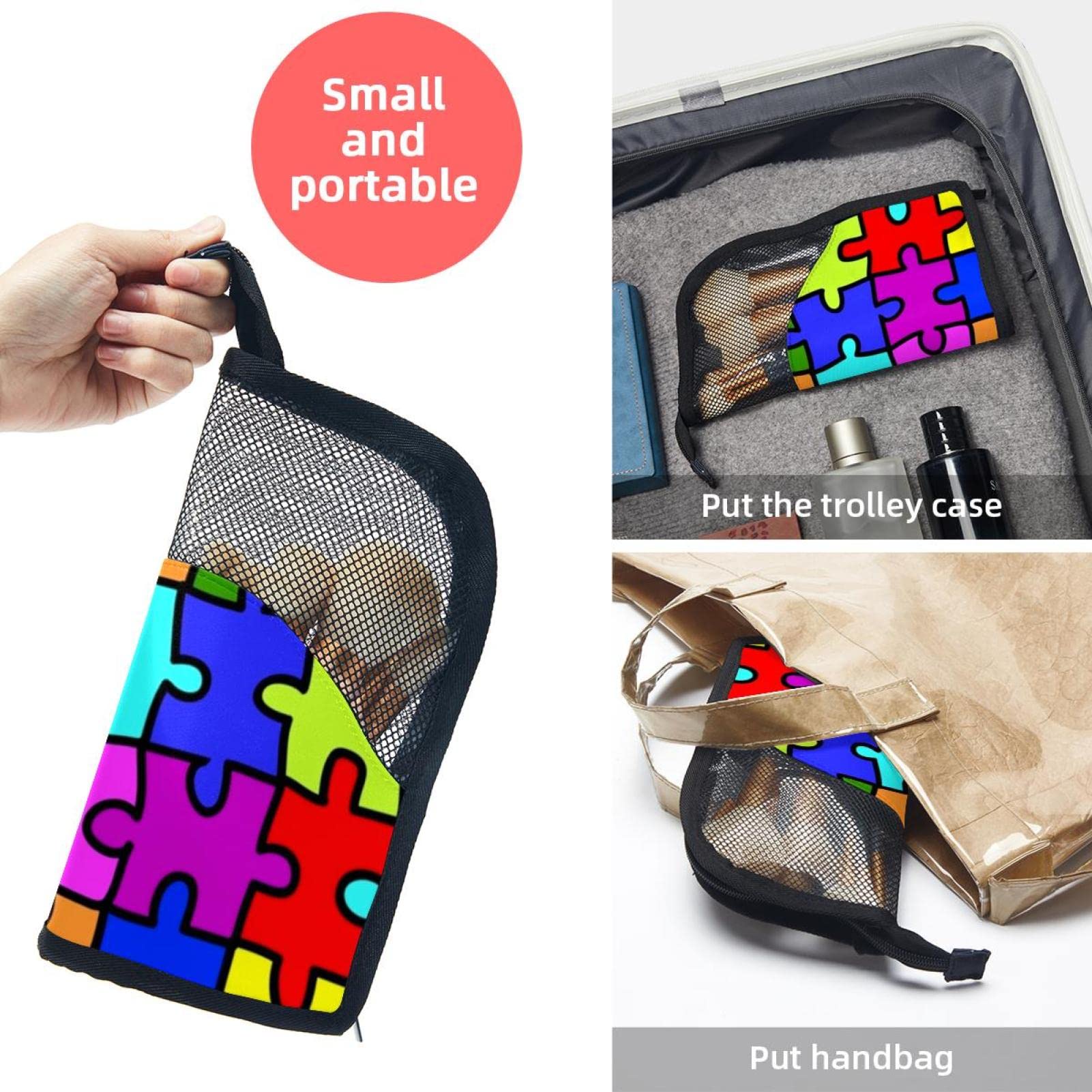 12-Piece Colorful Rainbow Makeup Brush Organizer Bag with Portable Holder Case - Perfect for Travel, Home Storage & Professional Makeup Artists