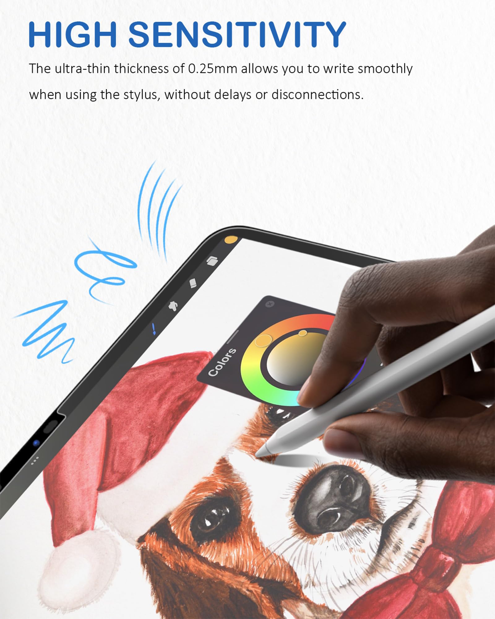 XIRON 2-Pack Matte PET Paper Screen Protector for iPad Air 11-inch (M3 2025/M2 2024) - Anti-Glare Film with Paper-Like Writing & Drawing Feel - Perfect for Artists, Students & Office Work