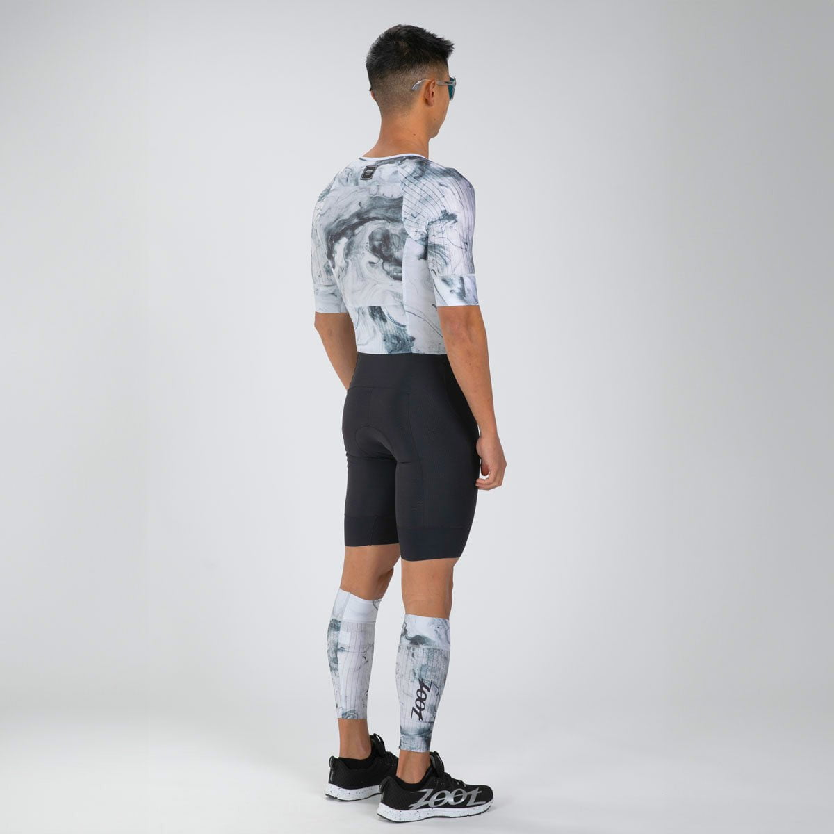 Men's Elite 2.0 Tri Aero FZ Racesuit - White Hot | High-Performance Triathlon Suit for Cycling & Running | Lightweight & Breathable for Endurance Sports