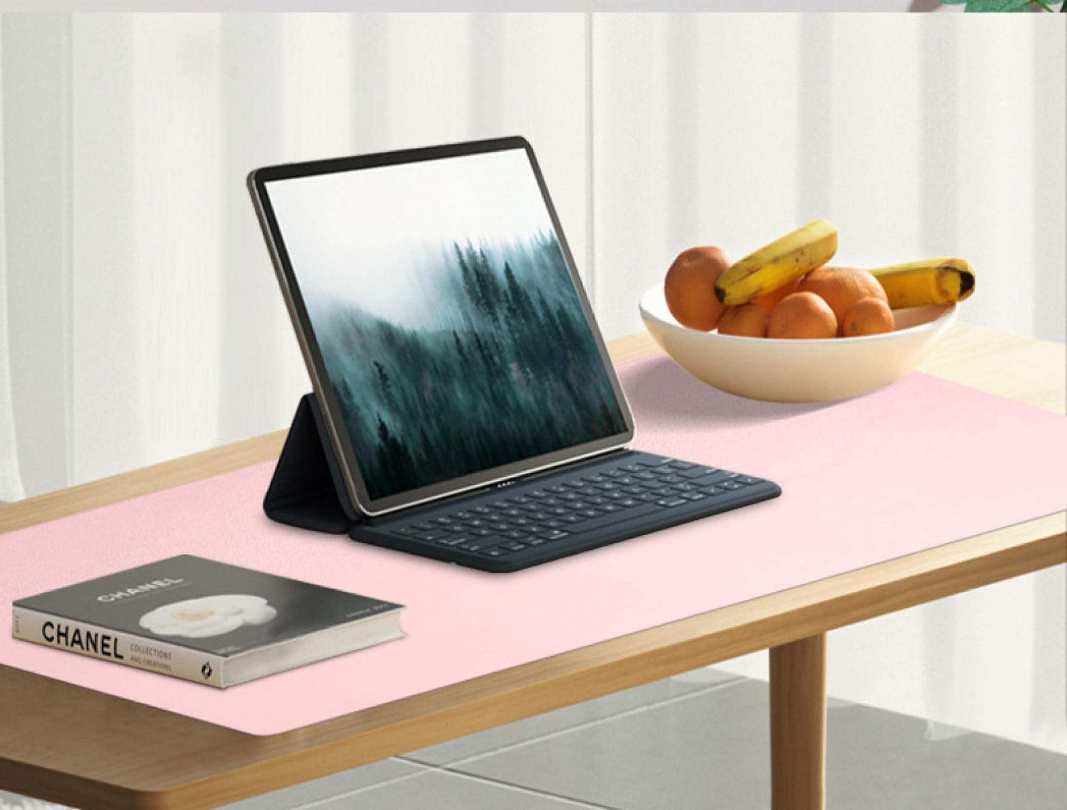 Premium Artificial Leather PVC Mouse Pad - Non-Slip Desk Mat for Laptop & Writing | Emerald & Gray Color Options | Perfect for Home Office, Gaming & Workspace Setup