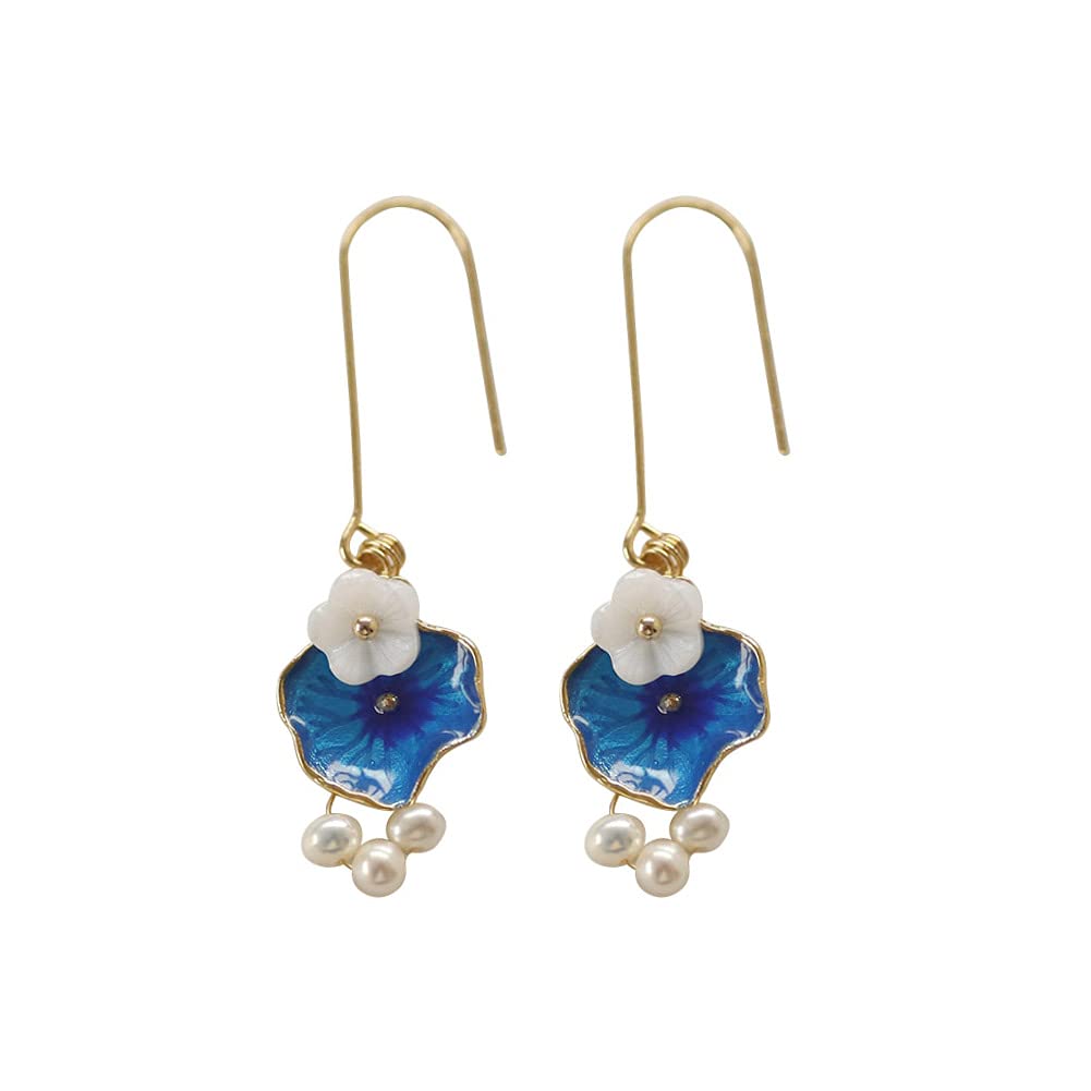 Elegant White Cultured Freshwater Pearl Drop Earrings for Women - Dangle Bead Pearl Jewelry Gift for Her | Perfect for Weddings, Parties & Special Occasions