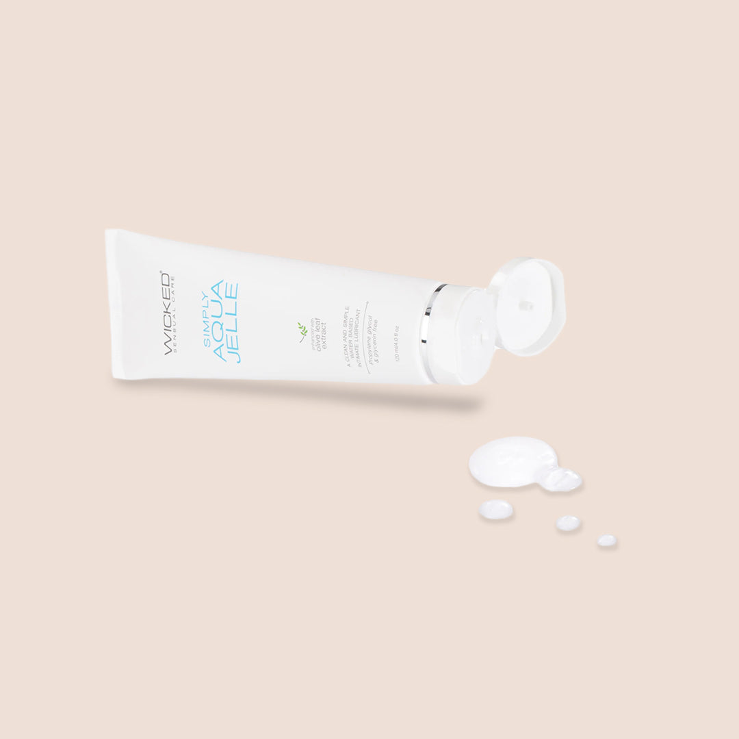 Wicked Simply Aqua Jelle Water-Based Gel Lubricant - Long-Lasting, Hypoallergenic Personal Lubricant for Enhanced Intimacy & Comfort - Perfect for Couples, Sensitive Skin & Massage