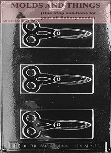Premium SCISSORS Chocolate Candy Mold Set of 2 - Professional Candy Making Kit with Instruction Guide - Perfect for DIY Chocolates, Baking Decorations & Party Favors