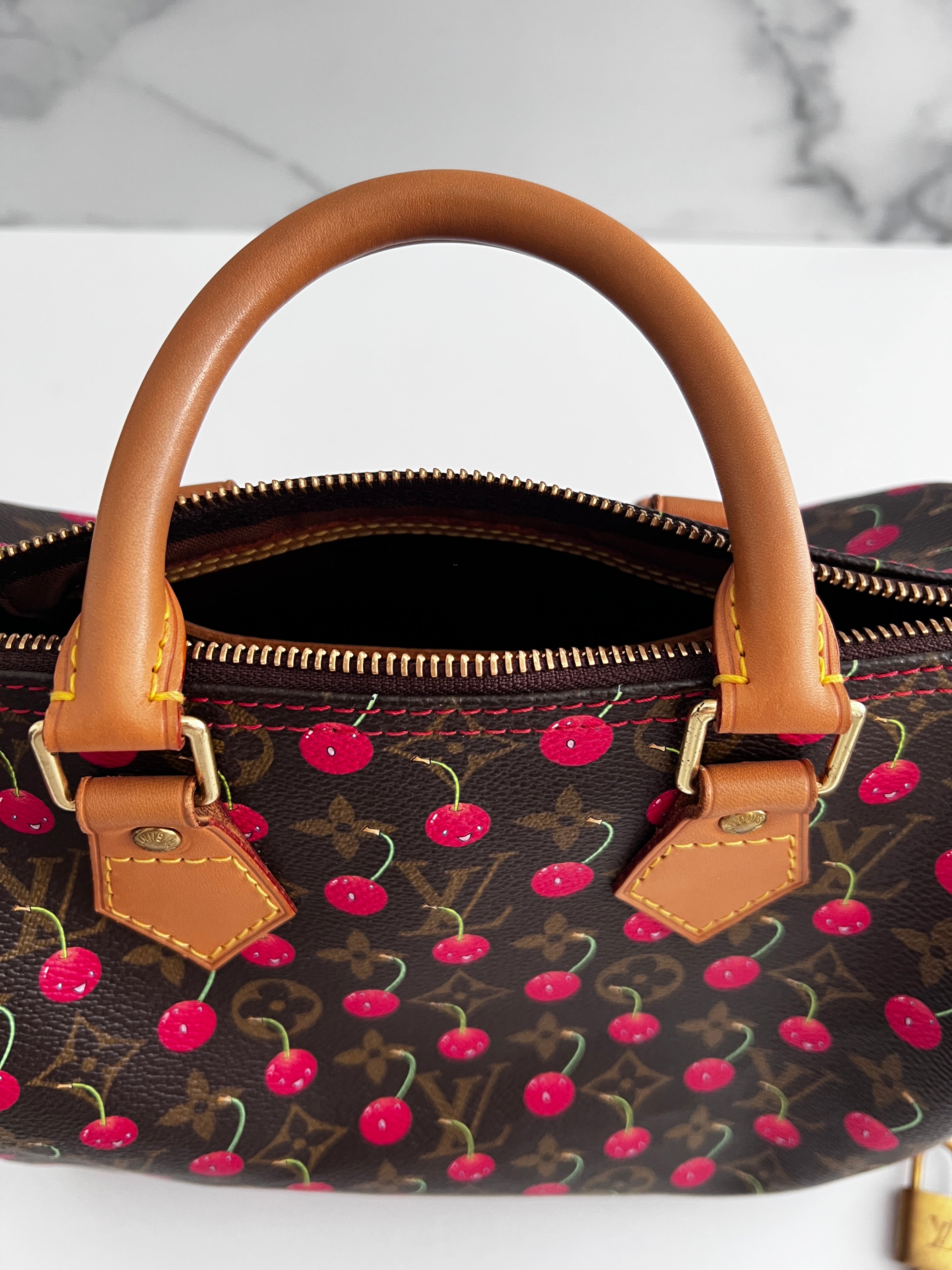 Louis Vuitton Monogram Cherry Speedy 25 Handbag - Stylish Crossbody Purse for Women, Perfect for Work, Travel & Everyday Use