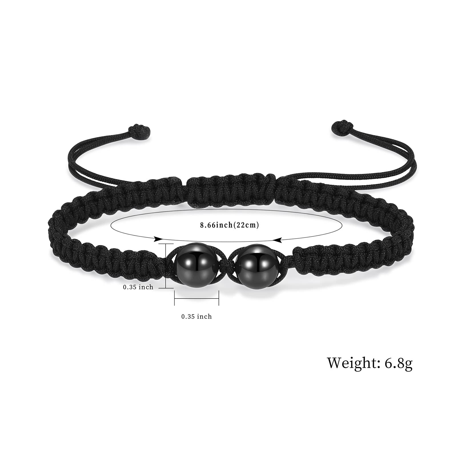 Heart Ball Urn Cremation Jewelry Bracelet - Adjustable Braided Rope Bangle for Ashes - Stainless Steel Memorial Keepsake Gift for Women & Girls - Perfect for Honoring Loved Ones at Weddings, Anniversaries & Special Occasions