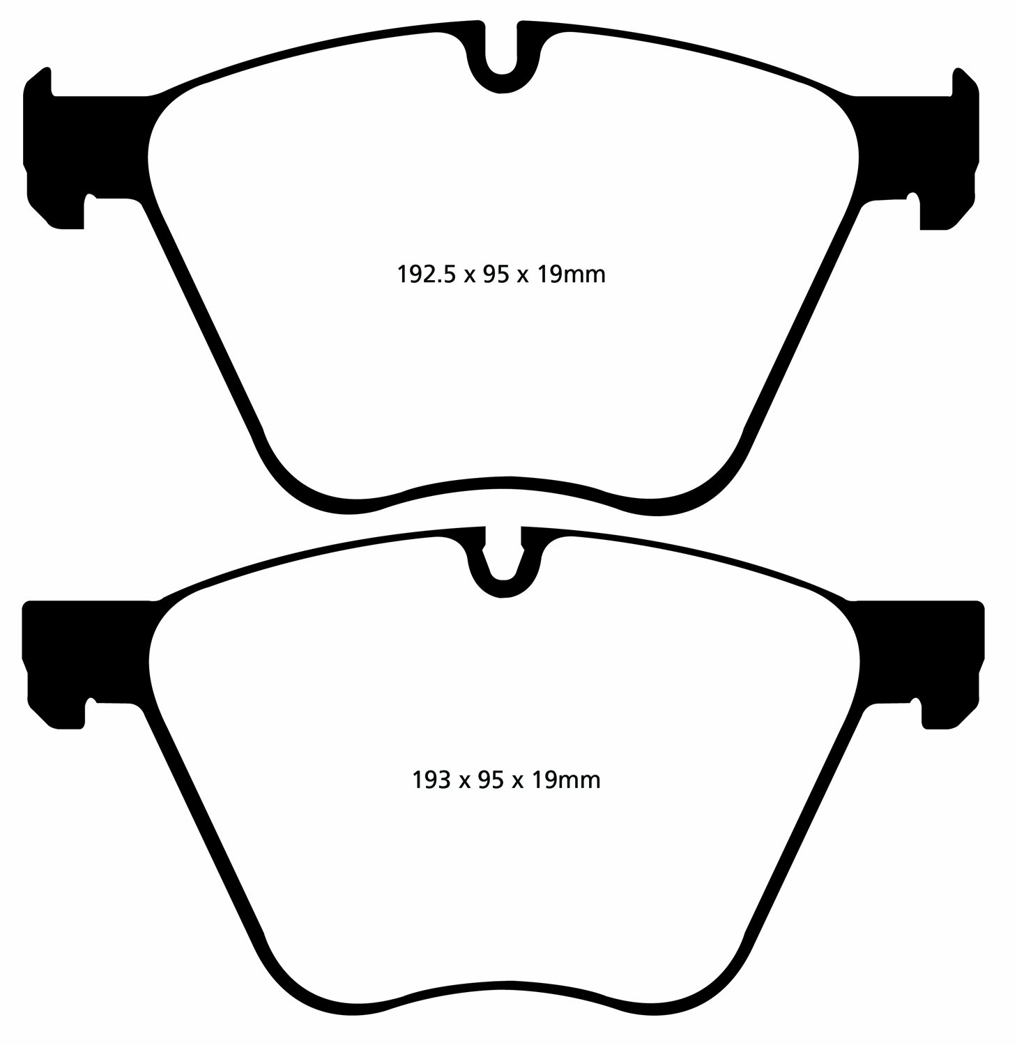EBC Brakes Yellowstuff 4000 Series Street DP42007R Performance Brake Pads - Compatible with Rolls Royce, BMW (Alpina) Models | High-Performance Braking for Street & Track Use