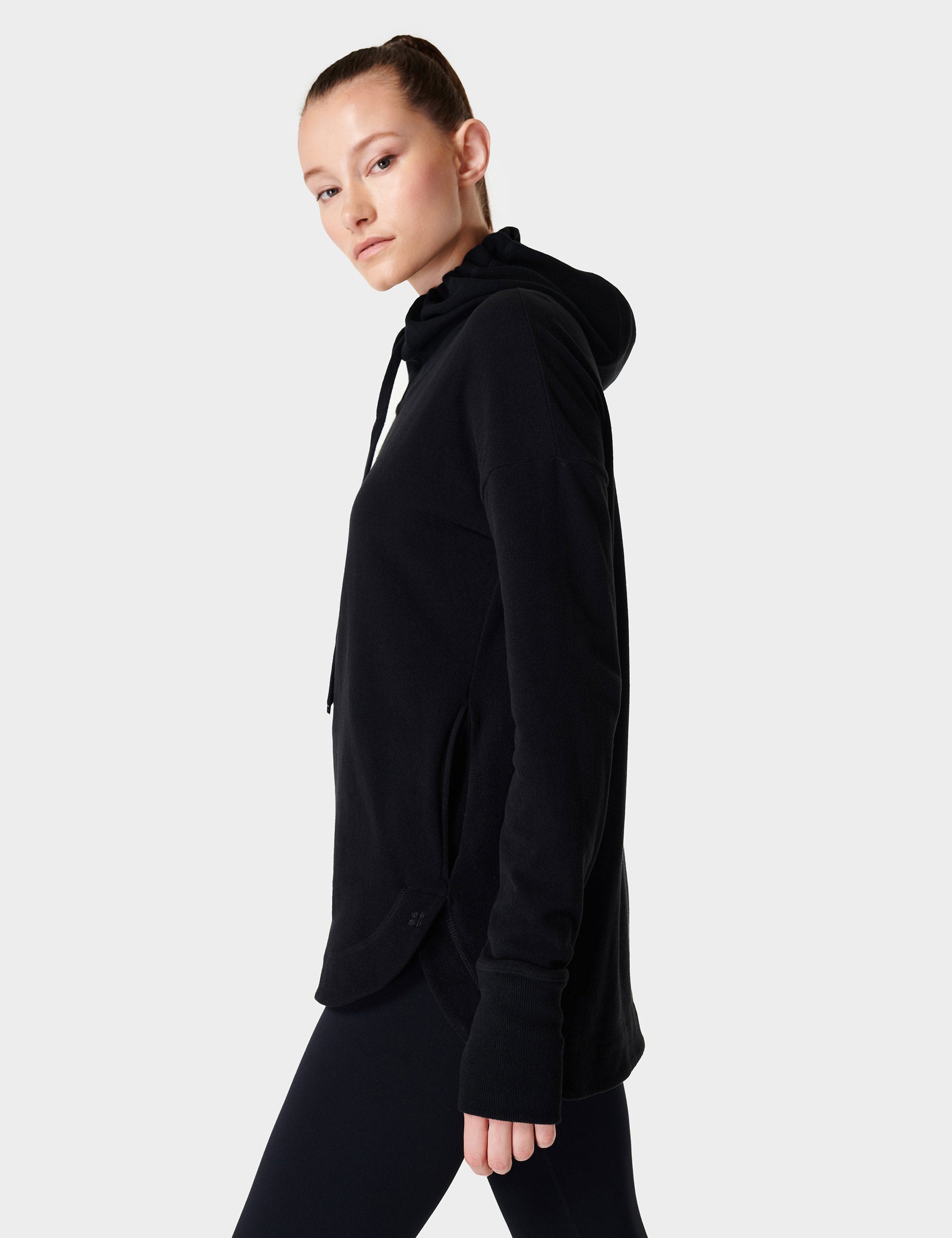 Italian Fleece Hoodie for Men & Women - Soft & Warm Winter Pullover - Black Cozy Sweatshirt for Outdoor Activities & Casual Wear