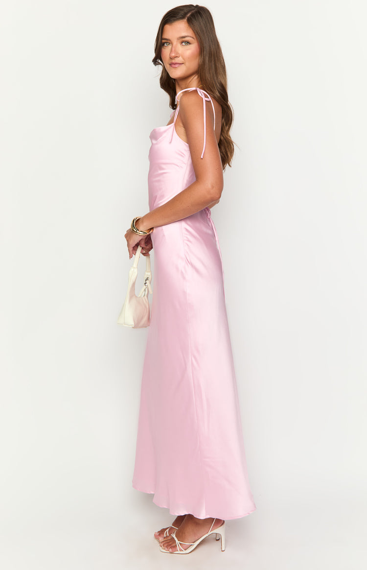 Antoni Pink Maxi Dress for Women - Flowy Long Summer Dress with Pockets, Elegant Boho Style, Perfect for Beach, Vacation, and Casual Outings