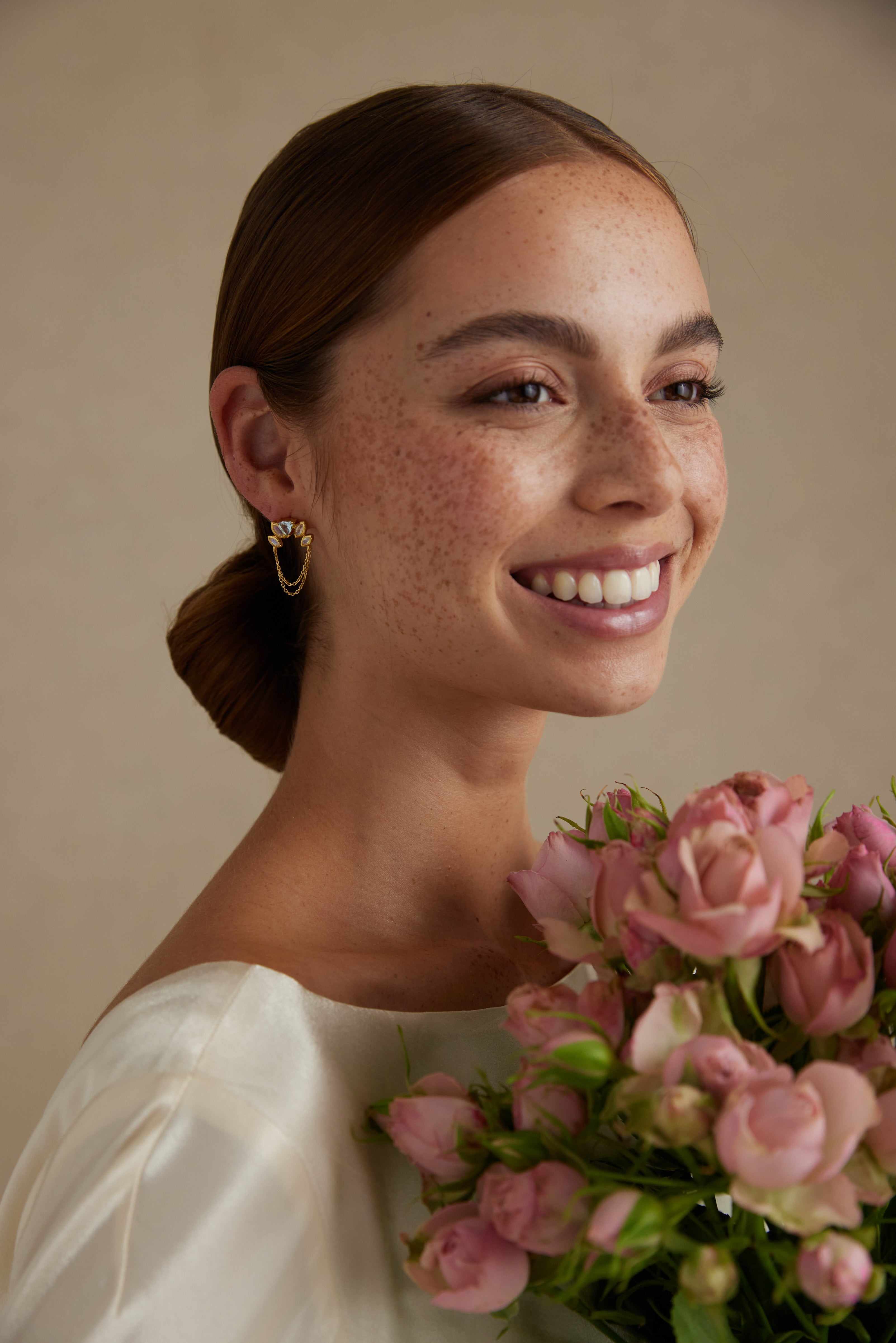 Blue Topaz Gold Stud Earrings for Women - Elegant Jewelry Gift for Birthday, Anniversary & Special Occasions | Perfect for Parties, Weddings & Everyday Wear