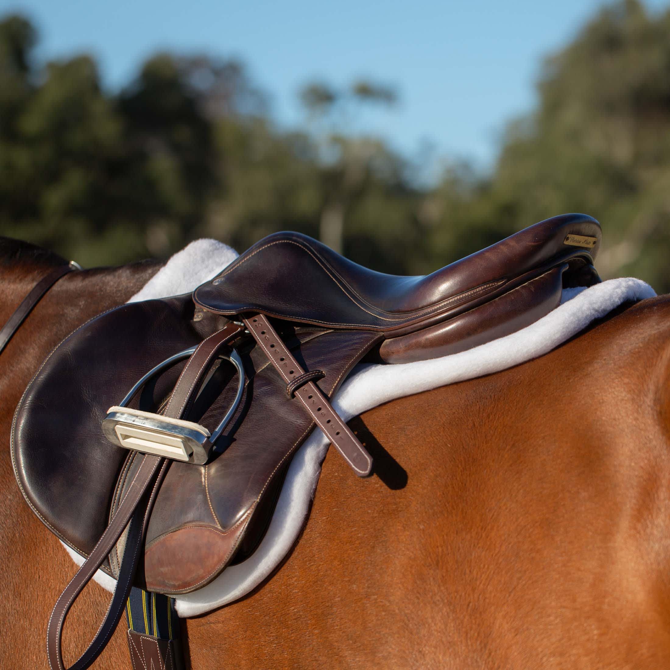 Equinavia Eidsvoll Shaped Show Saddle Pad with Fleece Top - Breathable Horse Riding Pad for Dressage & Jumping - Comfortable Equestrian Saddle Pad for Training & Competitions