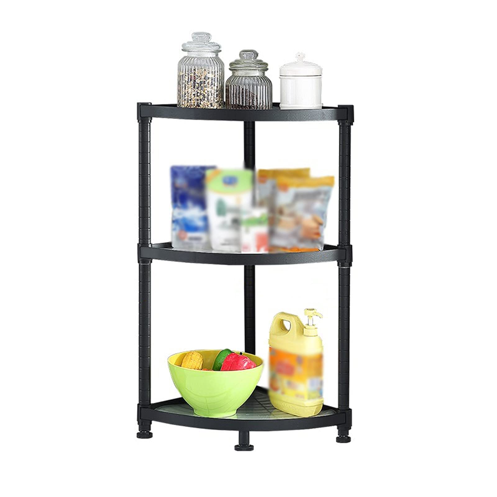 Stainless Steel Corner Shelf - 5-Tier Kitchen Storage Rack for Bathroom, Living Room & Office | Space-Saving Triangle Organizer for Spices, Books & Decor | Heavy Duty Metal Shelving Unit