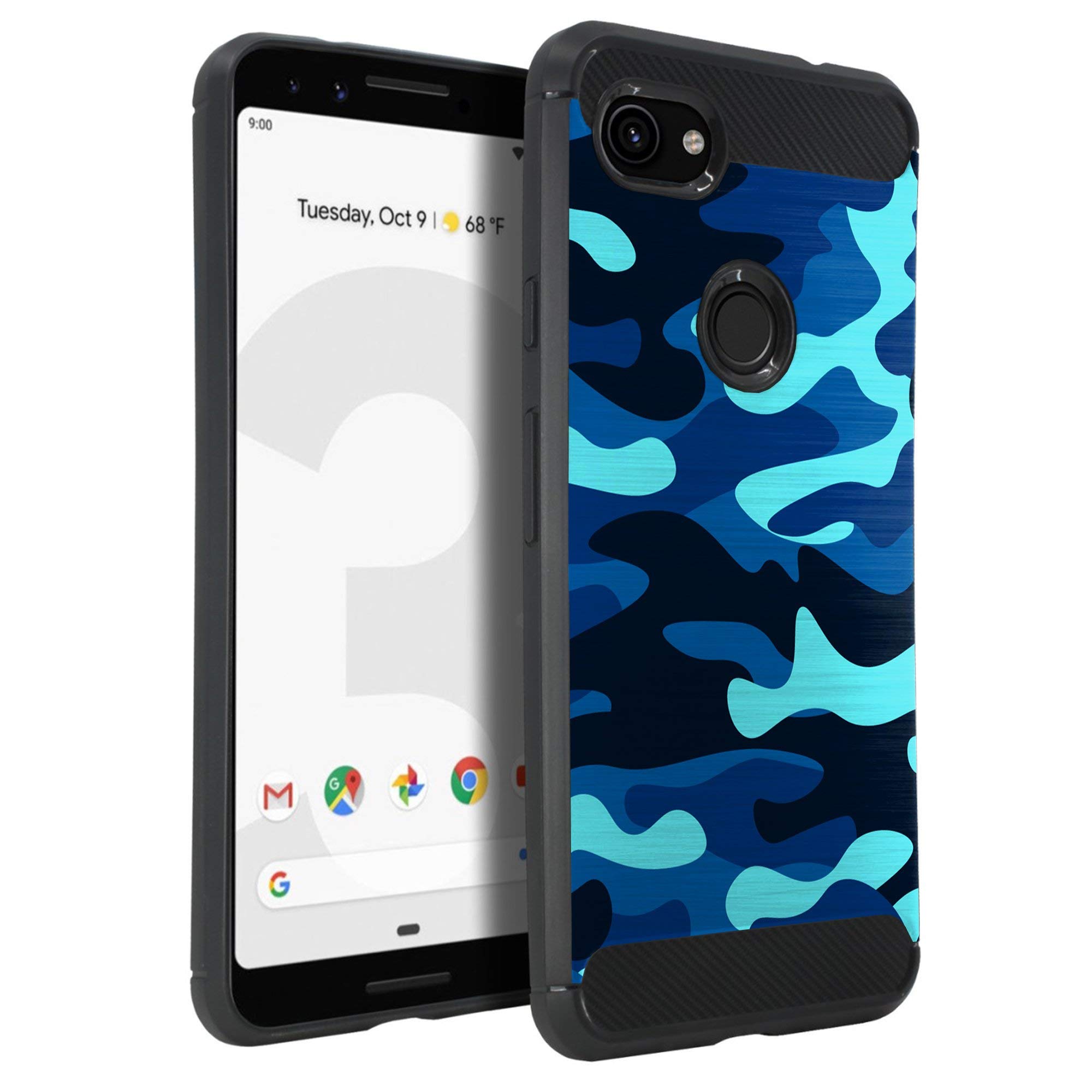 Google Pixel 3A XL Case - Durable Shockproof Cover with Carbon Fiber for Outdoor Protection