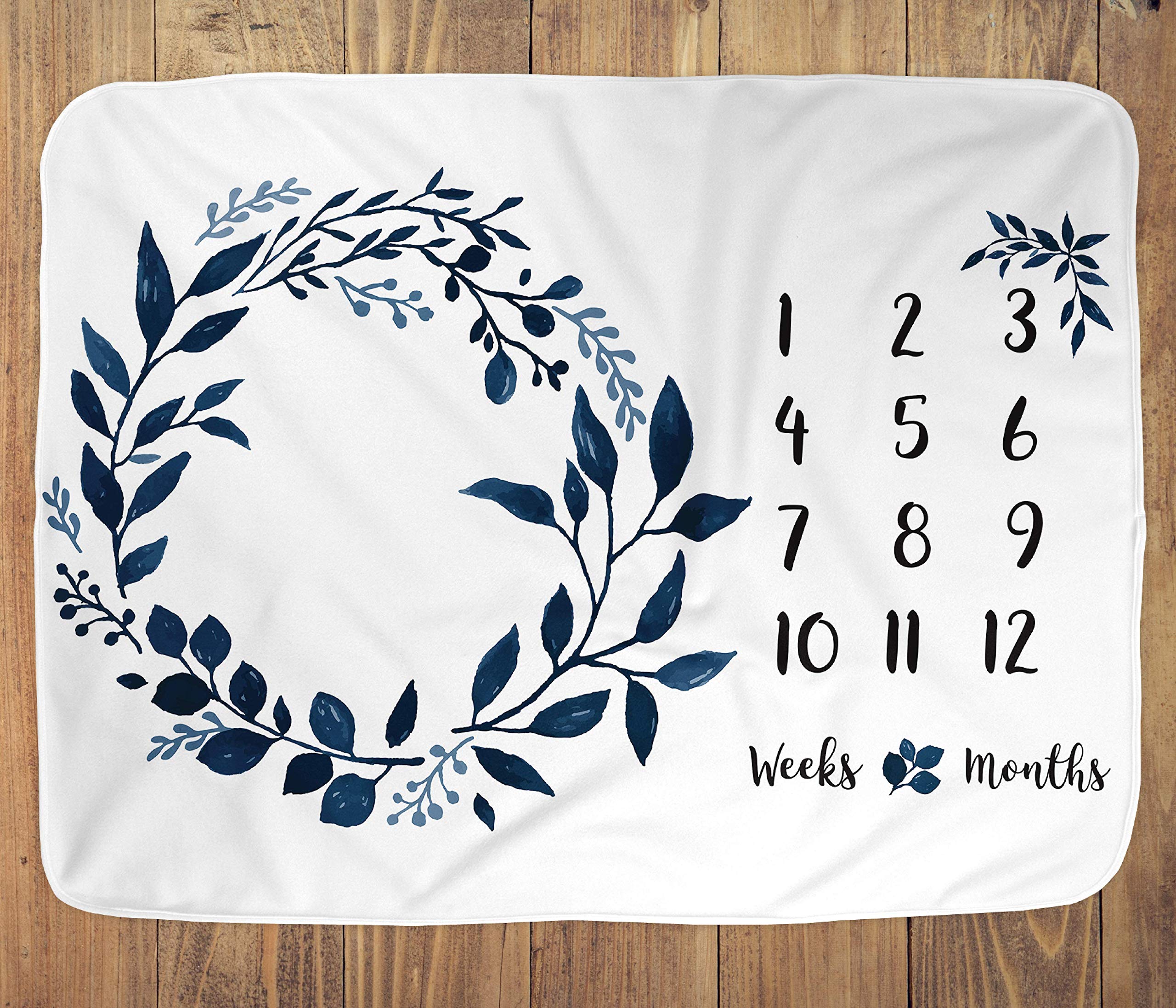 Personalized Baby Milestone Blanket - Soft Fleece Growth Mat for Newborn Photos (38