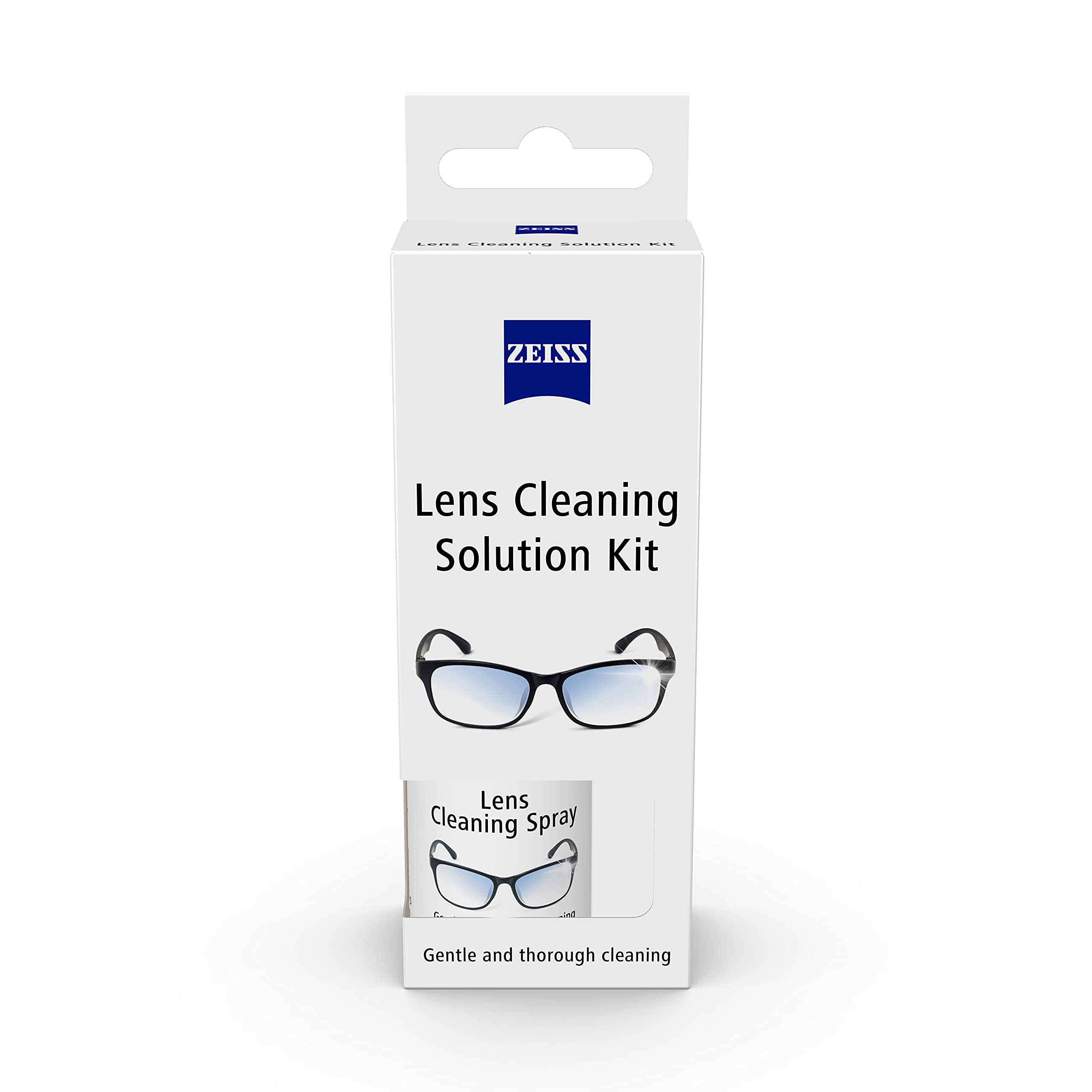 ZEISS Lens Cleaning Solution Kit 30ml with Premium Microfiber Cloth - Pack of 1 | Professional Cleaner for Eyeglasses, Sunglasses, Camera Lenses, Binoculars & VR Headsets | Ideal for Daily Cleaning, Travel & Outdoor Activities